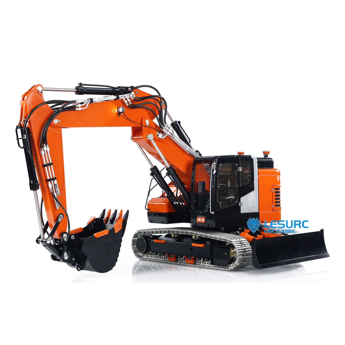 LESU Aoue ET26L 1/14 Metal RC Excavator B0012 RTR Hydraulic Short Tail Tracked Digger Simulated GPS Light System FlySky PL18EV Controller for Backyard Fun
