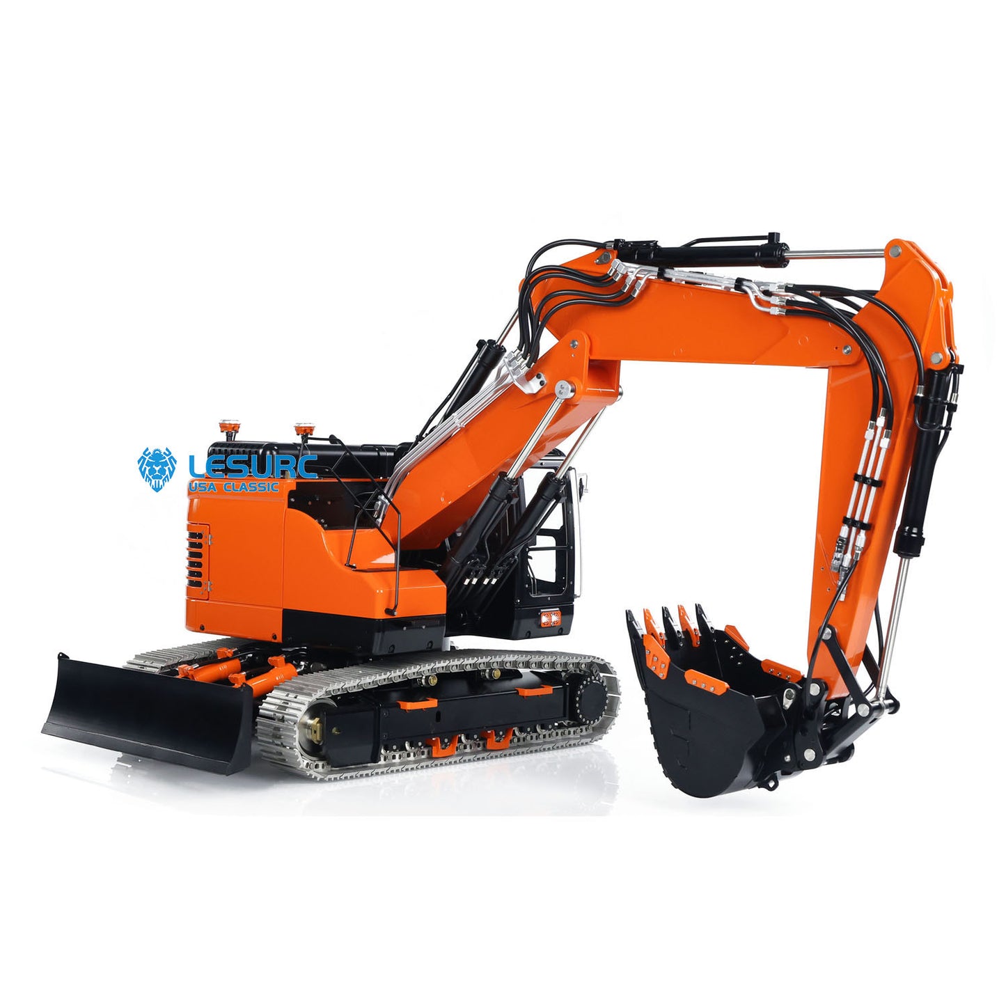 LESU Aoue ET26L 1/14 Metal RC Excavator B0012 RTR Hydraulic Short Tail Tracked Digger Simulated GPS Light System FlySky PL18EV Controller for Backyard Fun