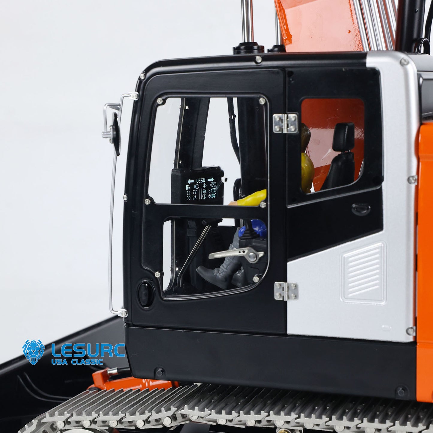 LESU Aoue ET26L 1/14 Metal RC Excavator B0012 RTR Hydraulic Short Tail Tracked Digger Simulated GPS Light System FlySky PL18EV Controller for Backyard Fun