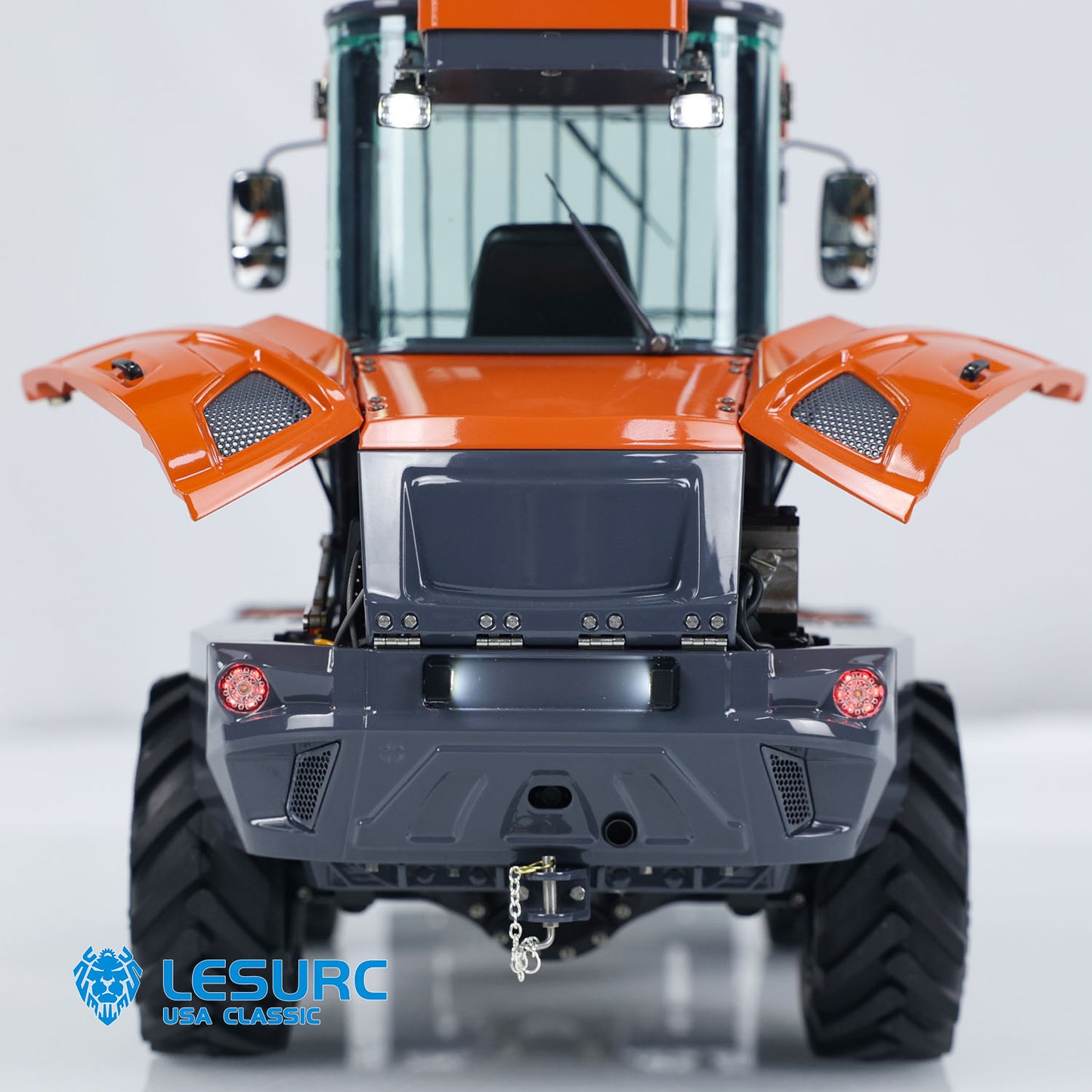 US STOCK LESU 1/14 Hydraulic RC Telescopic Arm Loader AT1050 Fork Truck 4X4 Painted Assembled Model For Collections Teshulianjie