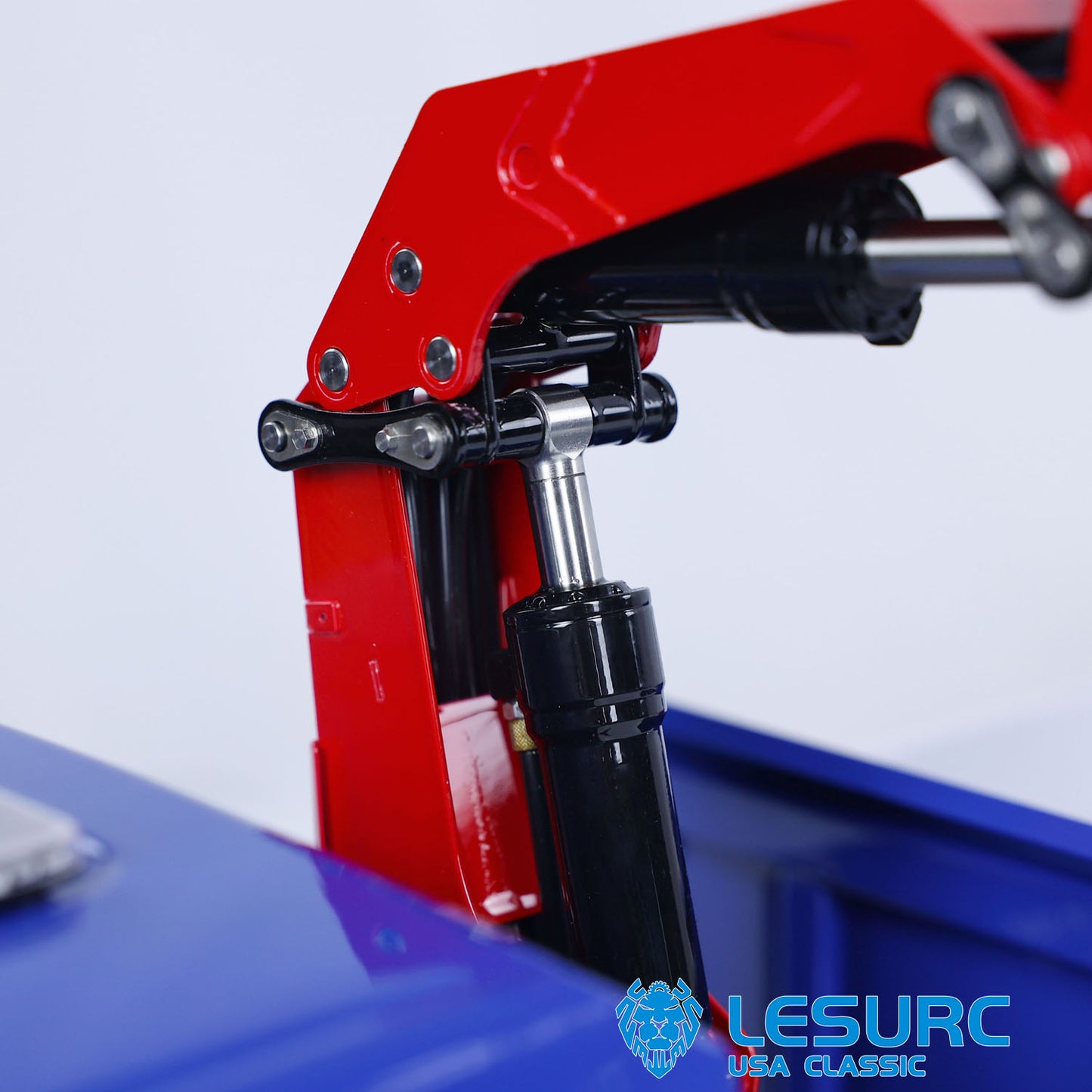 LESU Z0063 1/14 Metal Hydraulic 3 Ways RC Dump Truck with Crane Paladin PL18EV Remote Controller 7CH Valve 2 Speed Transmission Sound Light System