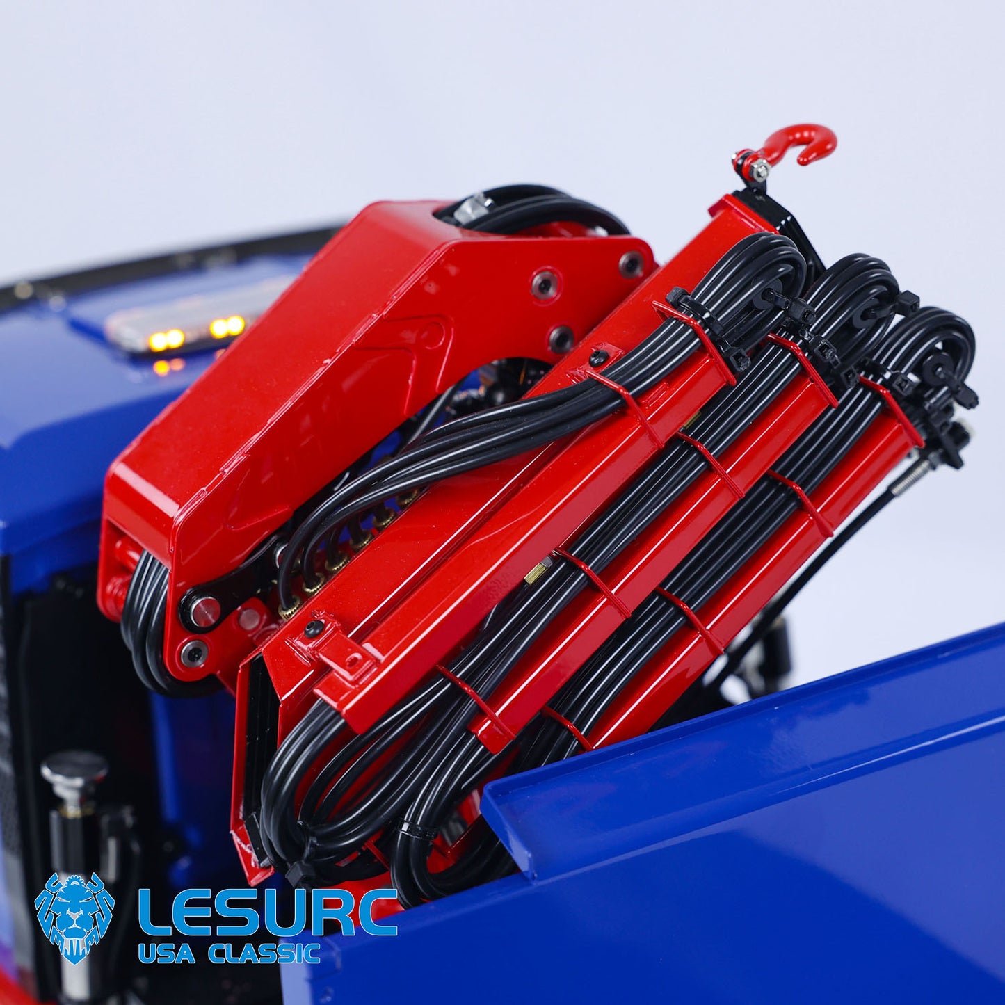 LESU Z0063 1/14 Metal Hydraulic 3 Ways RC Dump Truck with Crane Paladin PL18EV Remote Controller 7CH Valve 2 Speed Transmission Sound Light System