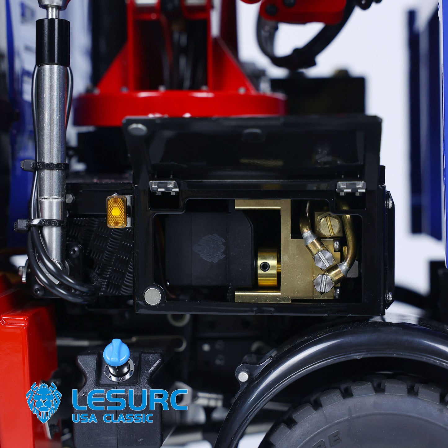 LESU Z0063 1/14 Metal Hydraulic 3 Ways RC Dump Truck with Crane Paladin PL18EV Remote Controller 7CH Valve 2 Speed Transmission Sound Light System