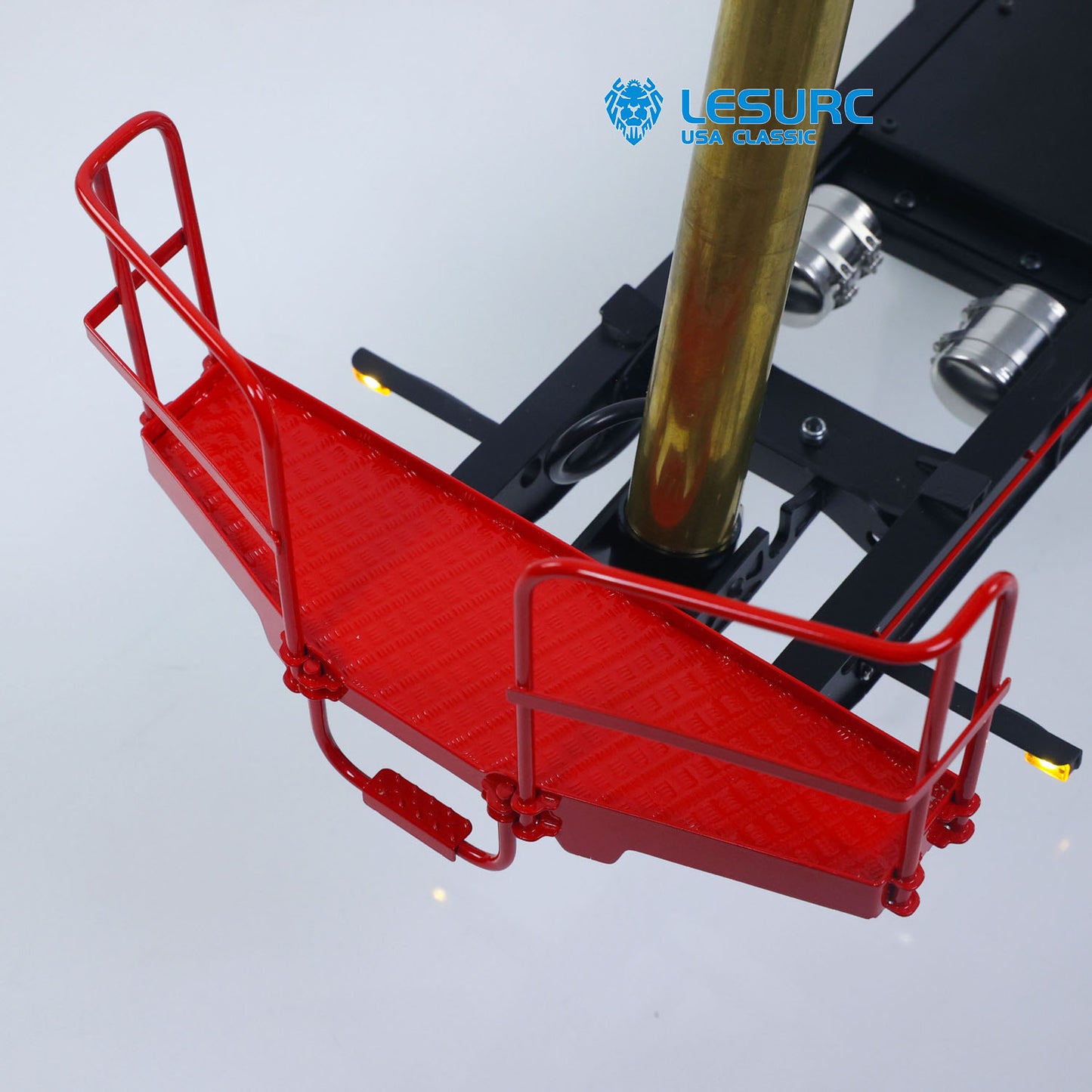 LESU A0045 1/14 Metal Hydraulic RC Semi Dump Trailer Model with Electric Legs for RC Tractor Truck Construction Model Enthusiast