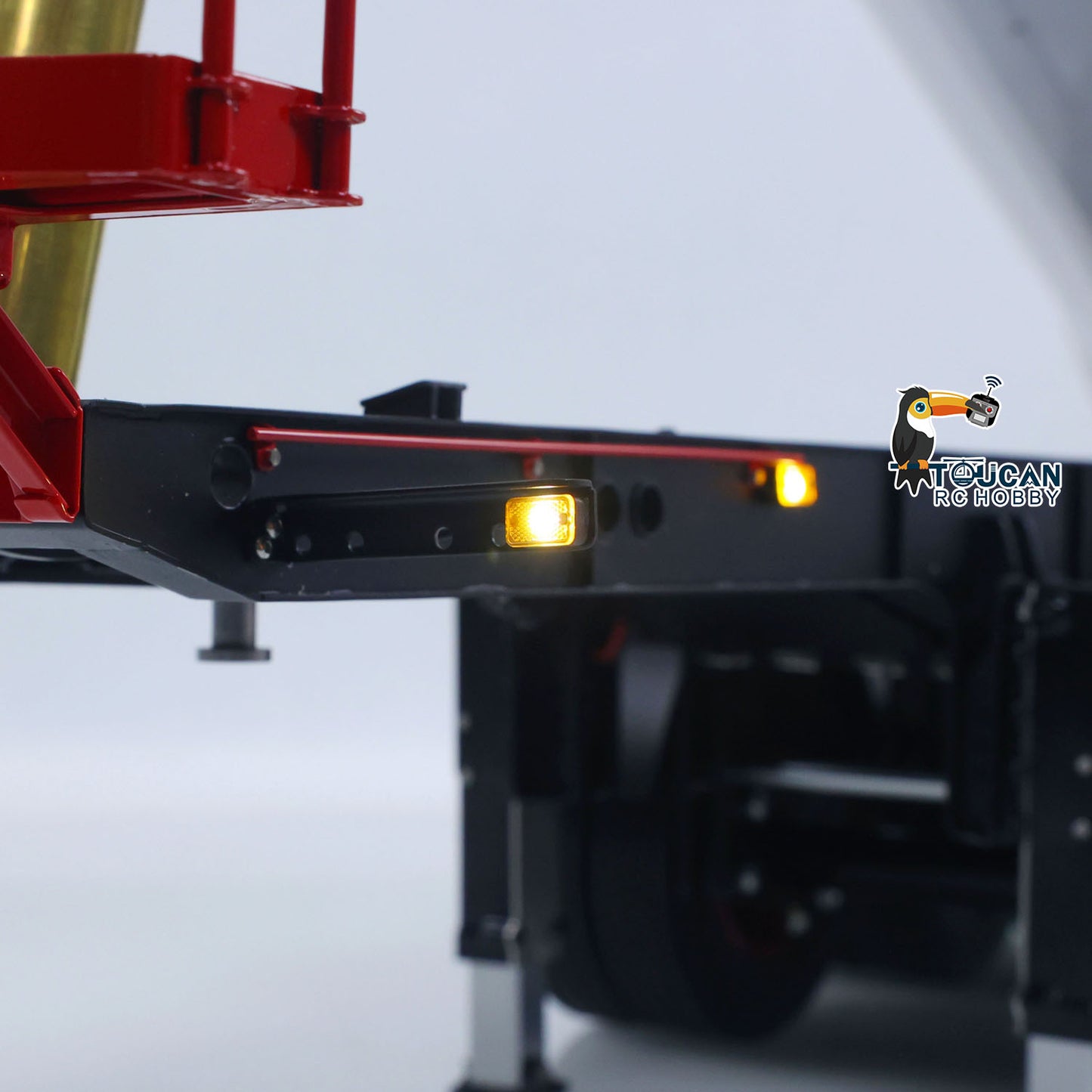 Metal LESU 3 Axles 1/14 Hydraulic Dump Trailer Model for RC Tractor Truck DIY TAMIYA With A0045 U-Bucket Electric Lifting Legs