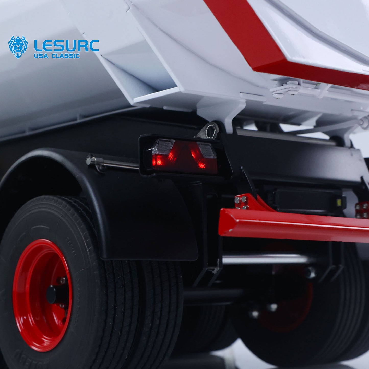 LESU A0045 1/14 Metal Hydraulic RC Semi Dump Trailer Model with Electric Legs for RC Tractor Truck Construction Model Enthusiast