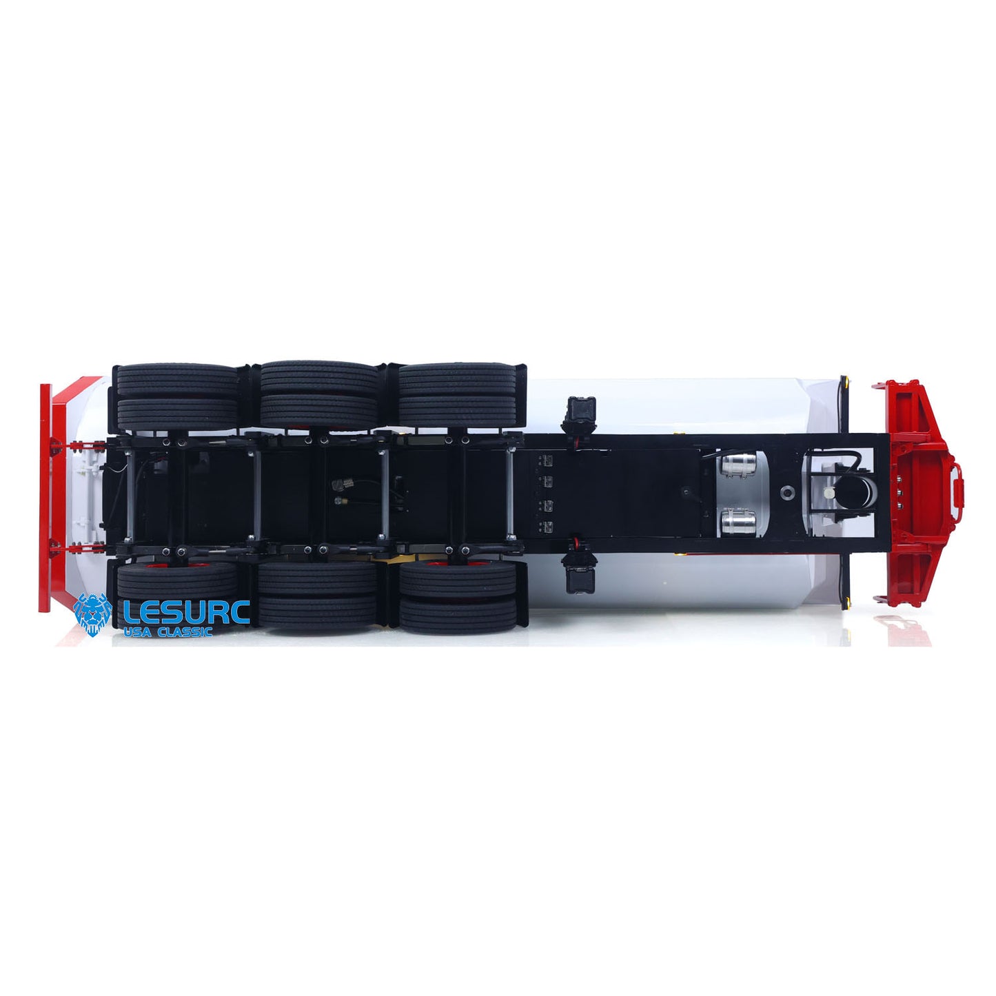 LESU A0045 1/14 Metal Hydraulic RC Semi Dump Trailer Model with Electric Legs for RC Tractor Truck Construction Model Enthusiast