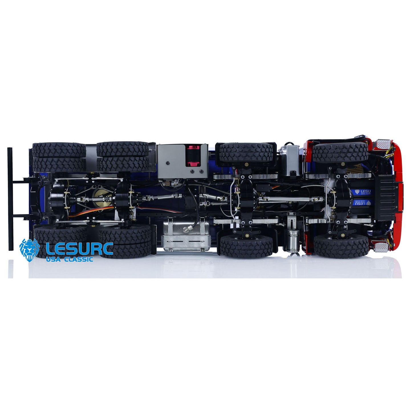 LESU Z0063 1/14 Metal Hydraulic 3 Ways RC Dump Truck with Crane Paladin PL18EV Remote Controller 7CH Valve 2 Speed Transmission Sound Light System