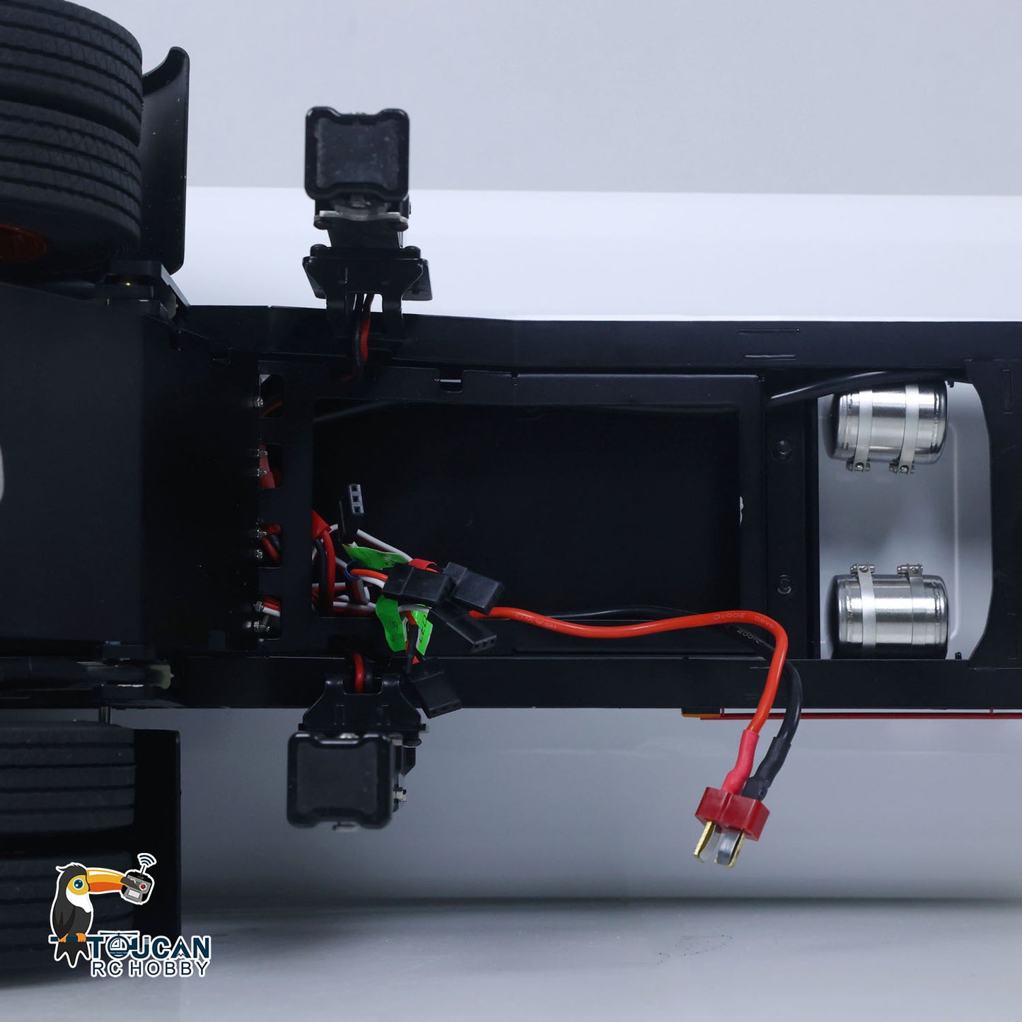 Metal LESU 3 Axles 1/14 Hydraulic Dump Trailer Model for RC Tractor Truck DIY TAMIYA With A0045 U-Bucket Electric Lifting Legs