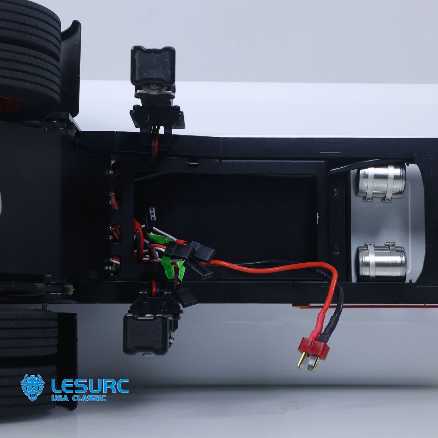 LESU A0045 1/14 Metal Hydraulic RC Semi Dump Trailer Model with Electric Legs for RC Tractor Truck Construction Model Enthusiast