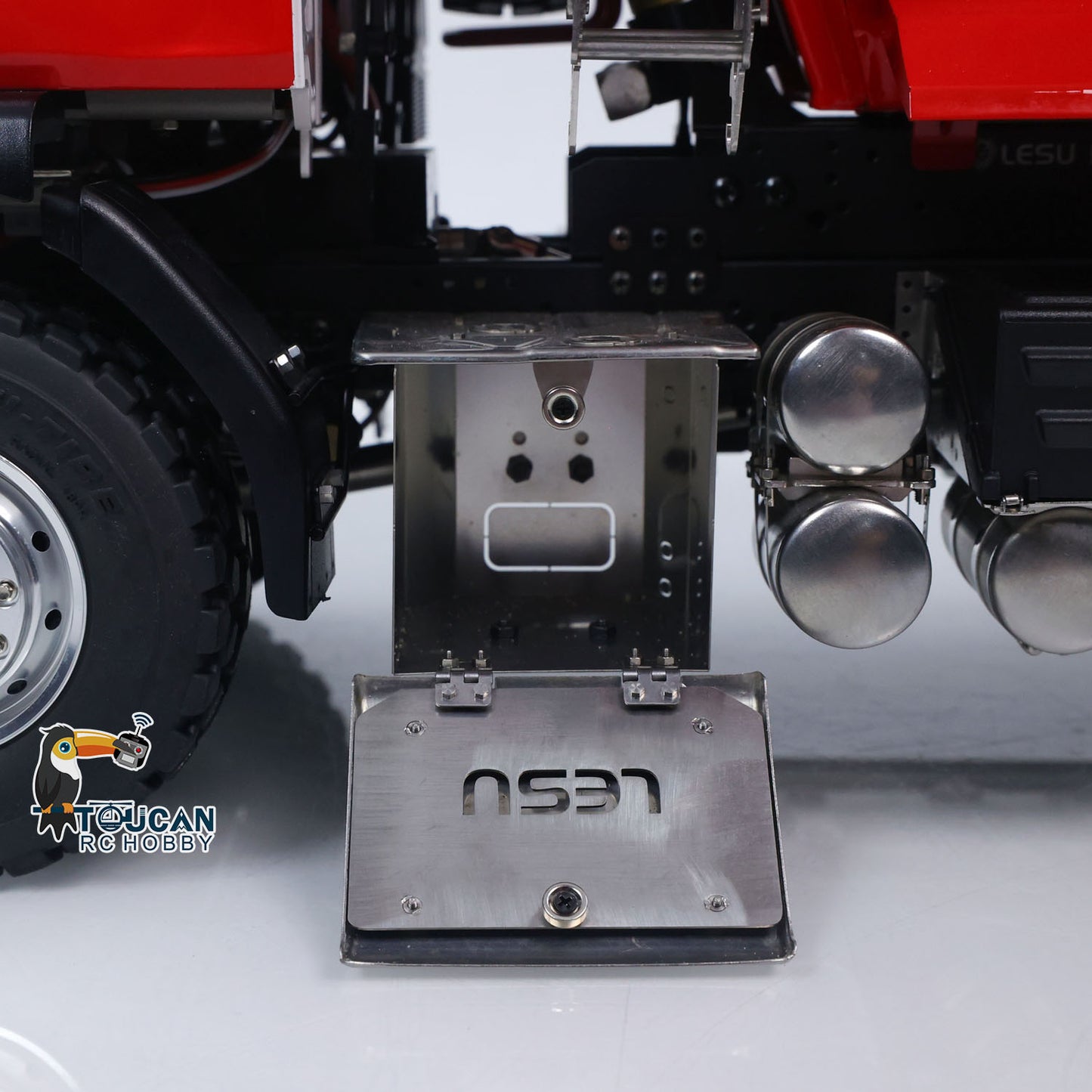 LESU 1/14 6*6 Z0032 Metal Hydraulic RC 3 Axles Dumper Truck With Front Multi Stage Cylinder U bucket I6S Radio System Model