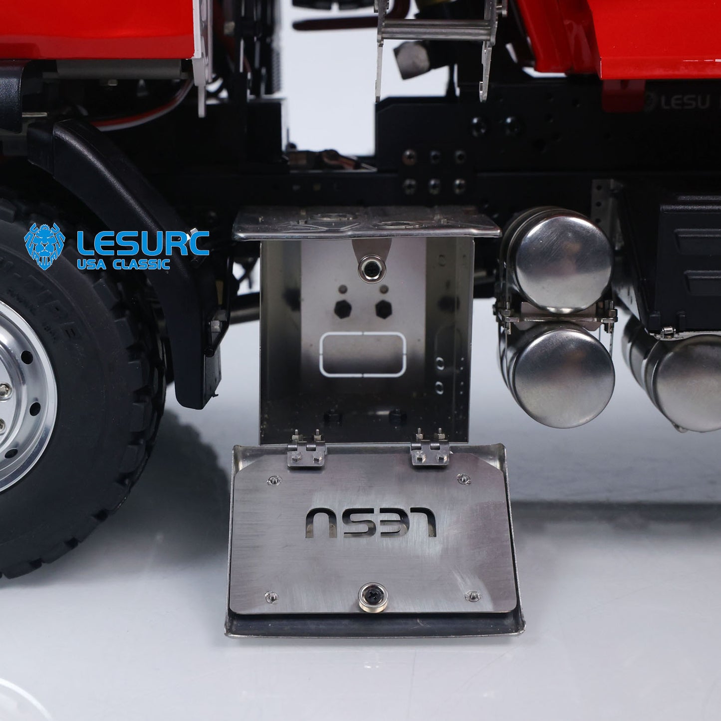 LESU Z0032 1/14 Metal 6x6 Hydraulic RC Dump Truck 2 Speed Transmission Differential Lock Axles Sound Light for Engineering Vehicle Enthusiast