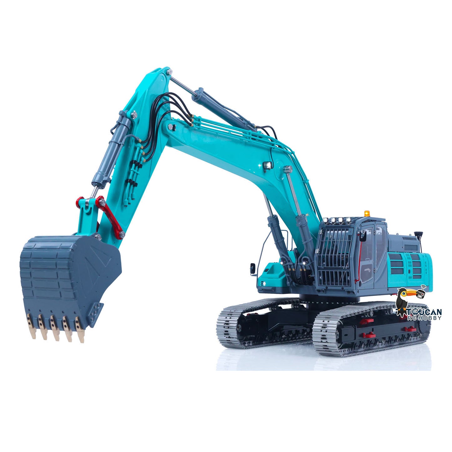 LESU 1/14 Remote Control Metal Hydraulic Excavator SK500 RC Digger Finished/KIT Model 6CH Valve 3MAP Pump Brass Relief Valve Lights