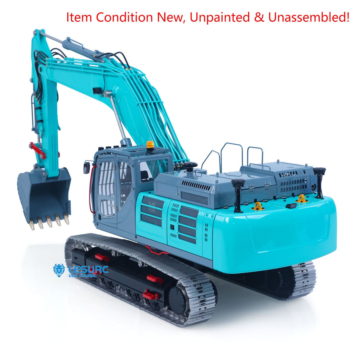 LESU SK500 1/14 Metal RC Hydraulic Digger B0018 Unassembled Excavator with 6CH Reversing Valve Light System for RC Model Builders