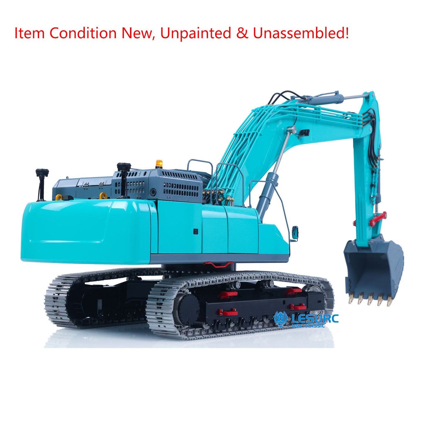 LESU SK500 1/14 Metal RC Hydraulic Digger B0018 Unassembled Excavator with 6CH Reversing Valve Light System for RC Model Builders