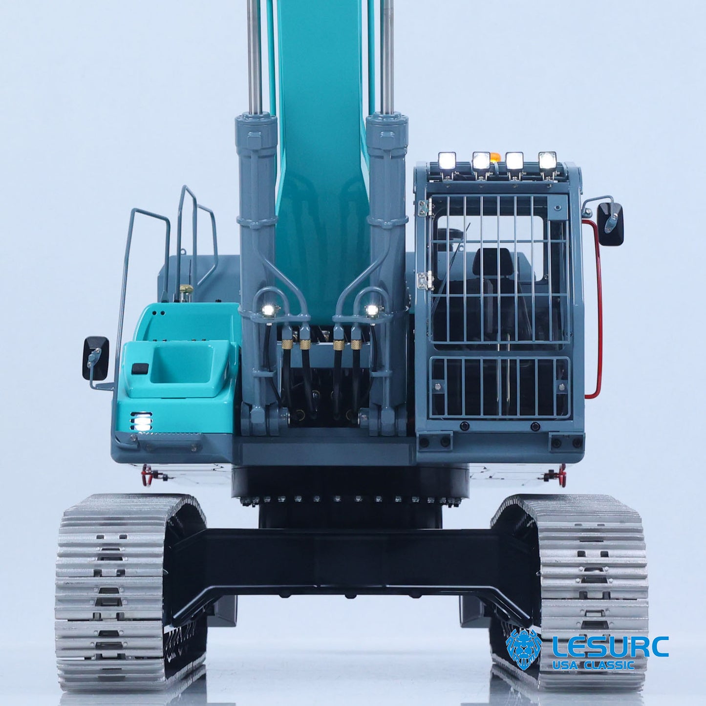 LESU SK500 1/14 Metal Remote Control Hydraulic Excavator B0018 RC Digger with 6 Ways Valve Light System for RC Construction Hobbyists