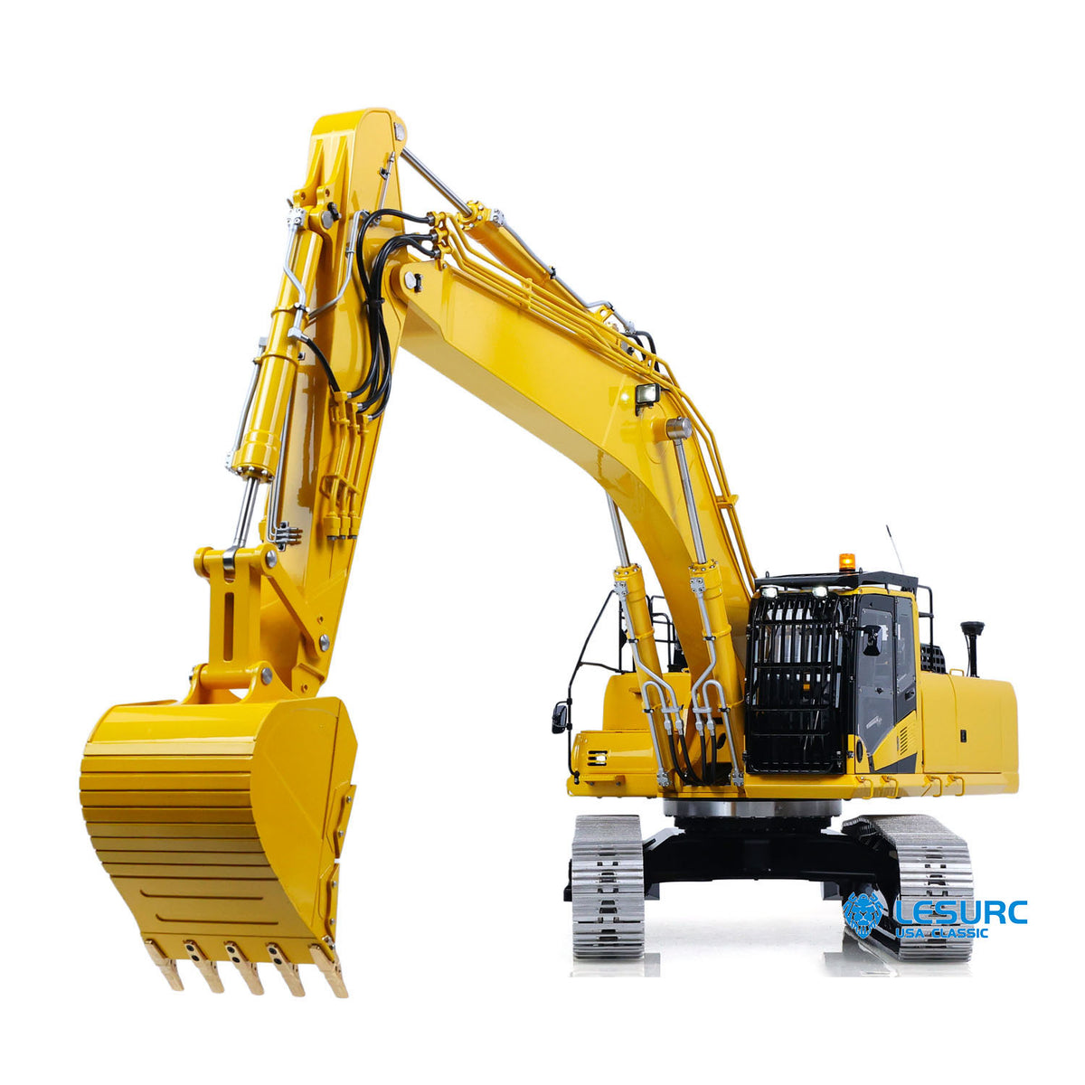 11.11 Flash Sale LESU 1/14 Metal Remote Control Hydraulic Tracked Excavator RTR Aoue PC500 RC Digger 7Ways Valve PL18EV Lite Radio Light