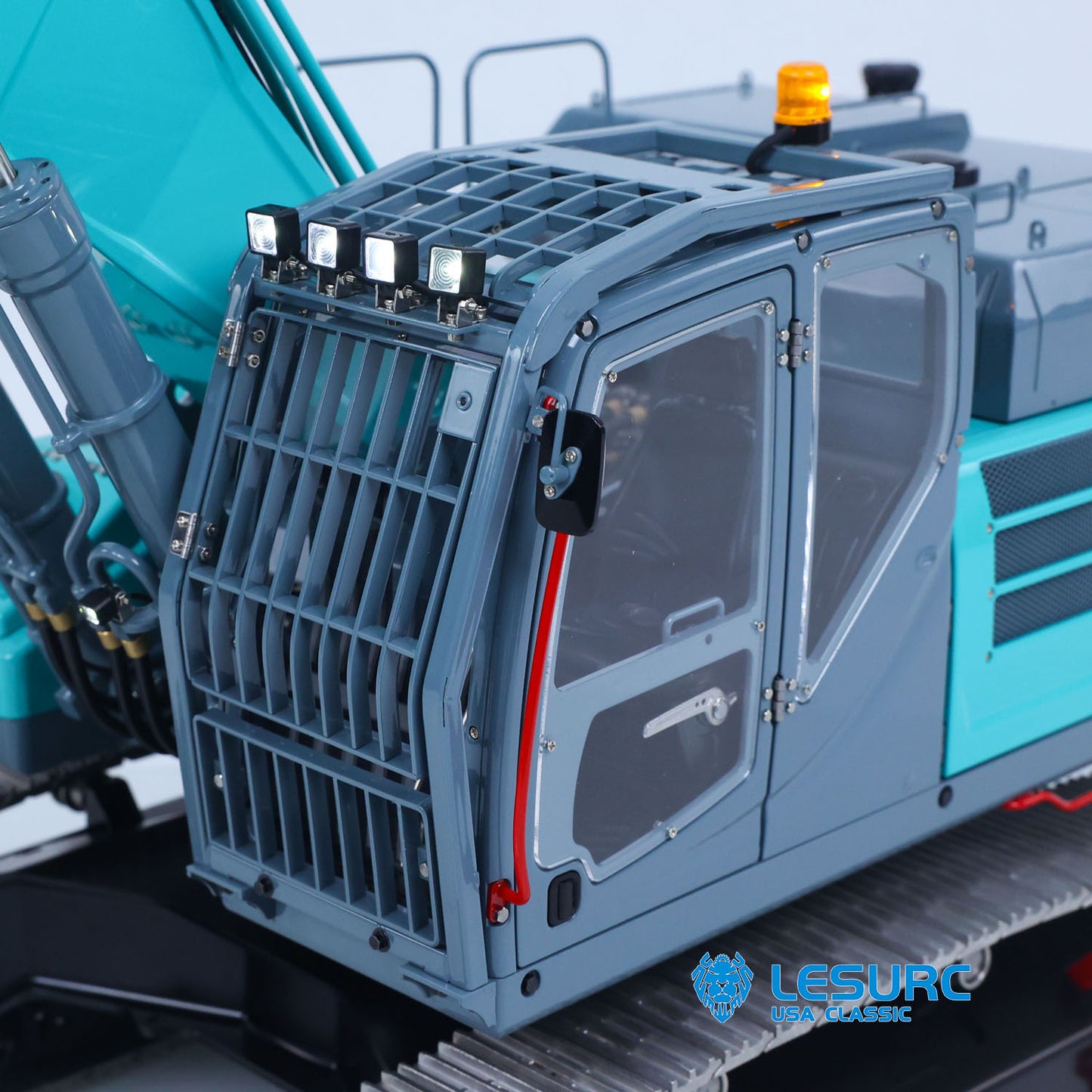 LESU SK500 1/14 Metal Remote Control Hydraulic Excavator B0018 RC Digger with 6 Ways Valve Light System for RC Construction Hobbyists
