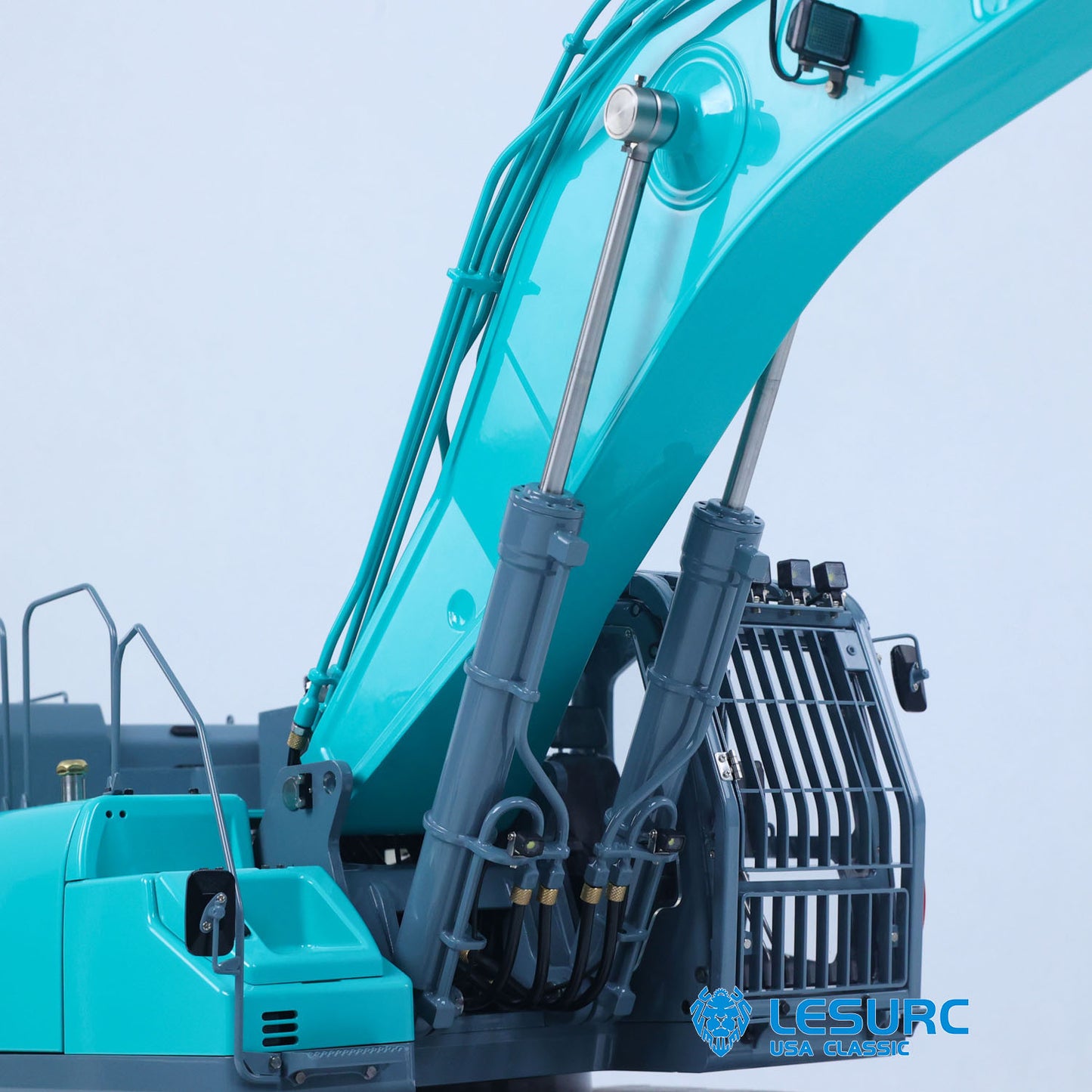 LESU SK500 1/14 Metal Remote Control Hydraulic Excavator B0018 RC Digger with 6 Ways Valve Light System for RC Construction Hobbyists