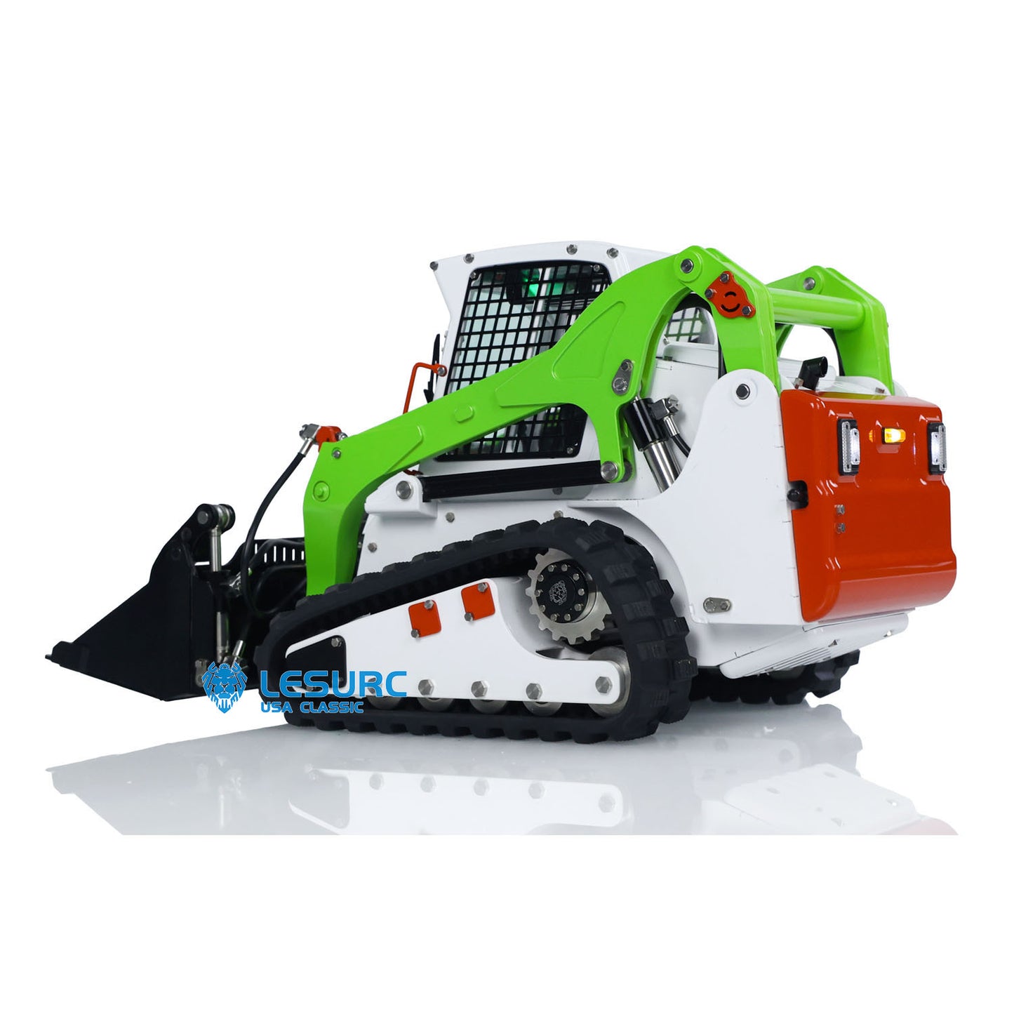 LESU AoueLT5 1/14 Stainless Steel Hydraulic RC Skid-Steer Loader B0008 with Light Sound System for Construction Vehicle Model Enthusiast