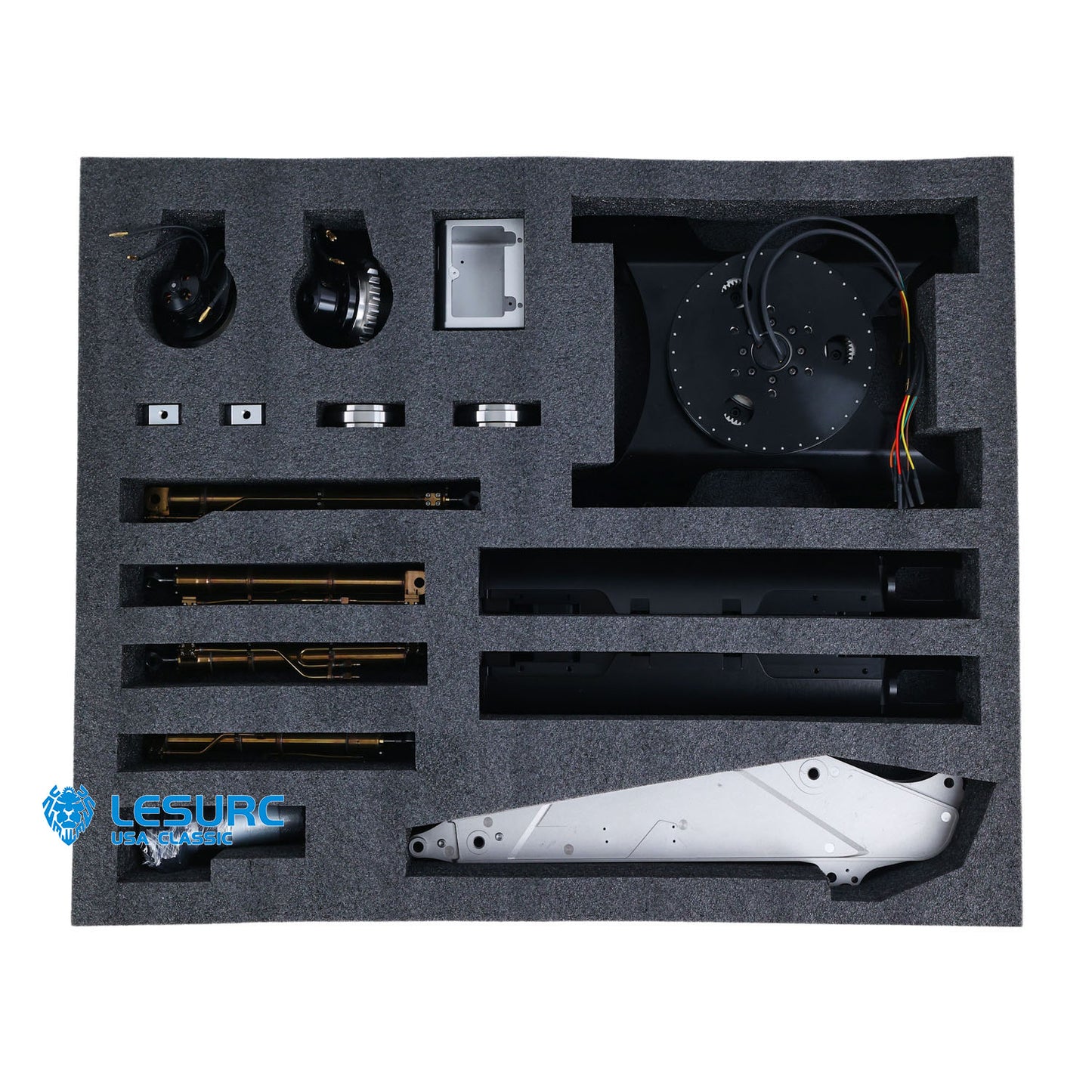 LIMITED-TIME SALE IN Stock LESU Aoue PC500 1/14 Metal RC Hydraulic Tracked Excavator KIT Painted RC Digger 7Ways Valve 3-4MPA Pump Light DIY Model