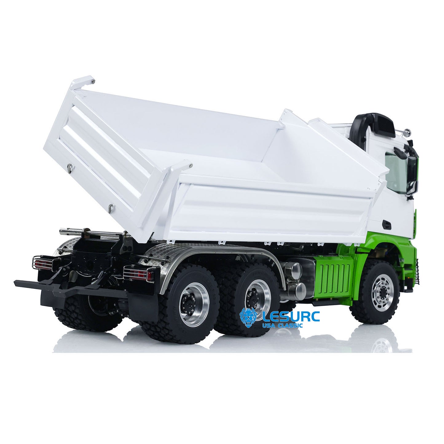 LESU K3363 Cabin 1/14 Metal 6x6 RC Hydraulic Dump Truck FlySky I6S Radio Controller 3 Speed Transmission Differential Lock for Model Enthusiast