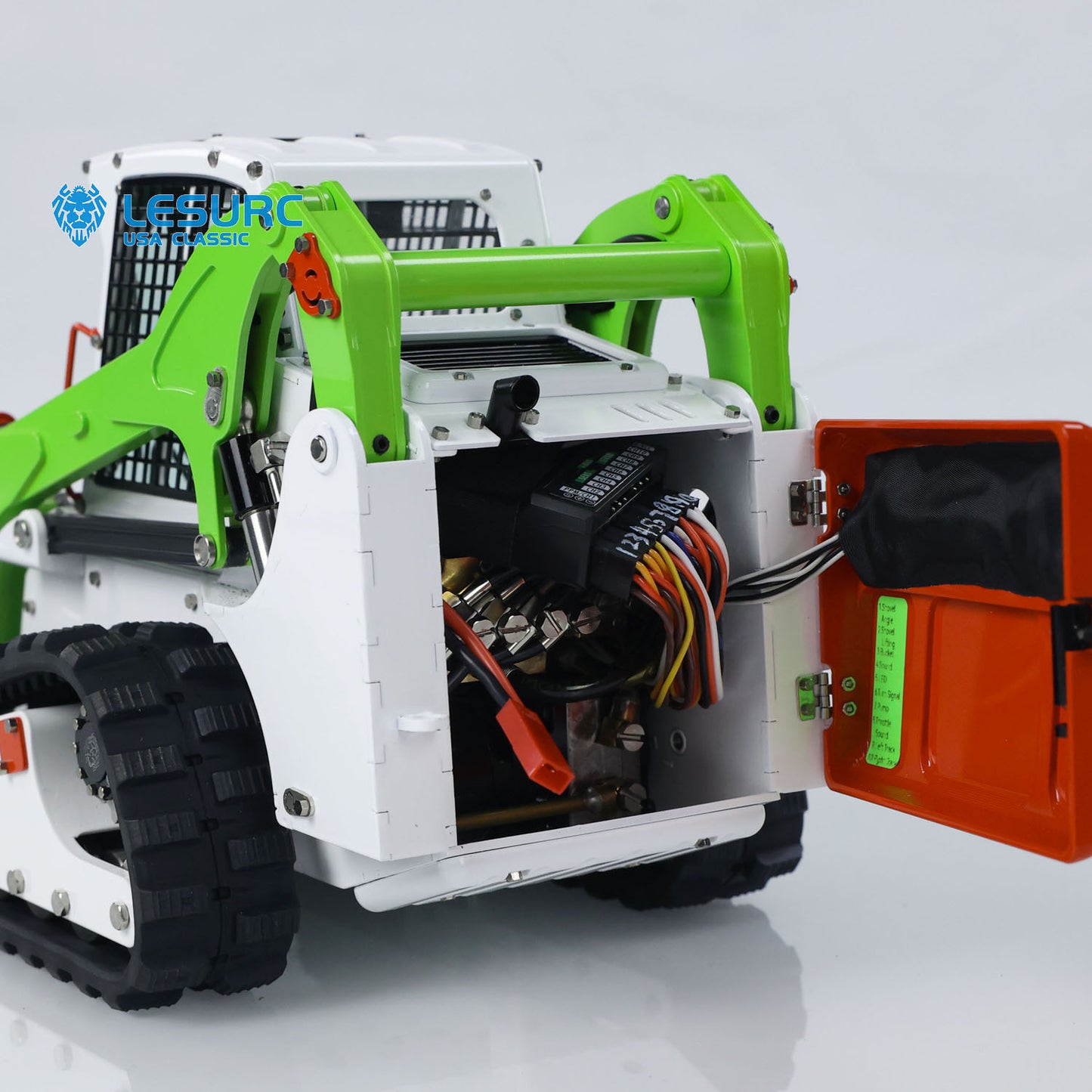 LESU AoueLT5 1/14 Stainless Steel Hydraulic RC Skid-Steer Loader B0008 with Light Sound System for Construction Vehicle Model Enthusiast