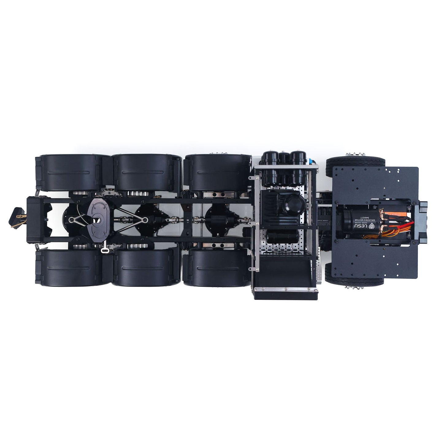 LESU 1/14 8*8 Heavy-duty Metal Chassis RC Highline 1851 3363 Tractor Truck Model W/ 3 Speed Gearbox Motor Servo Equipment Rack