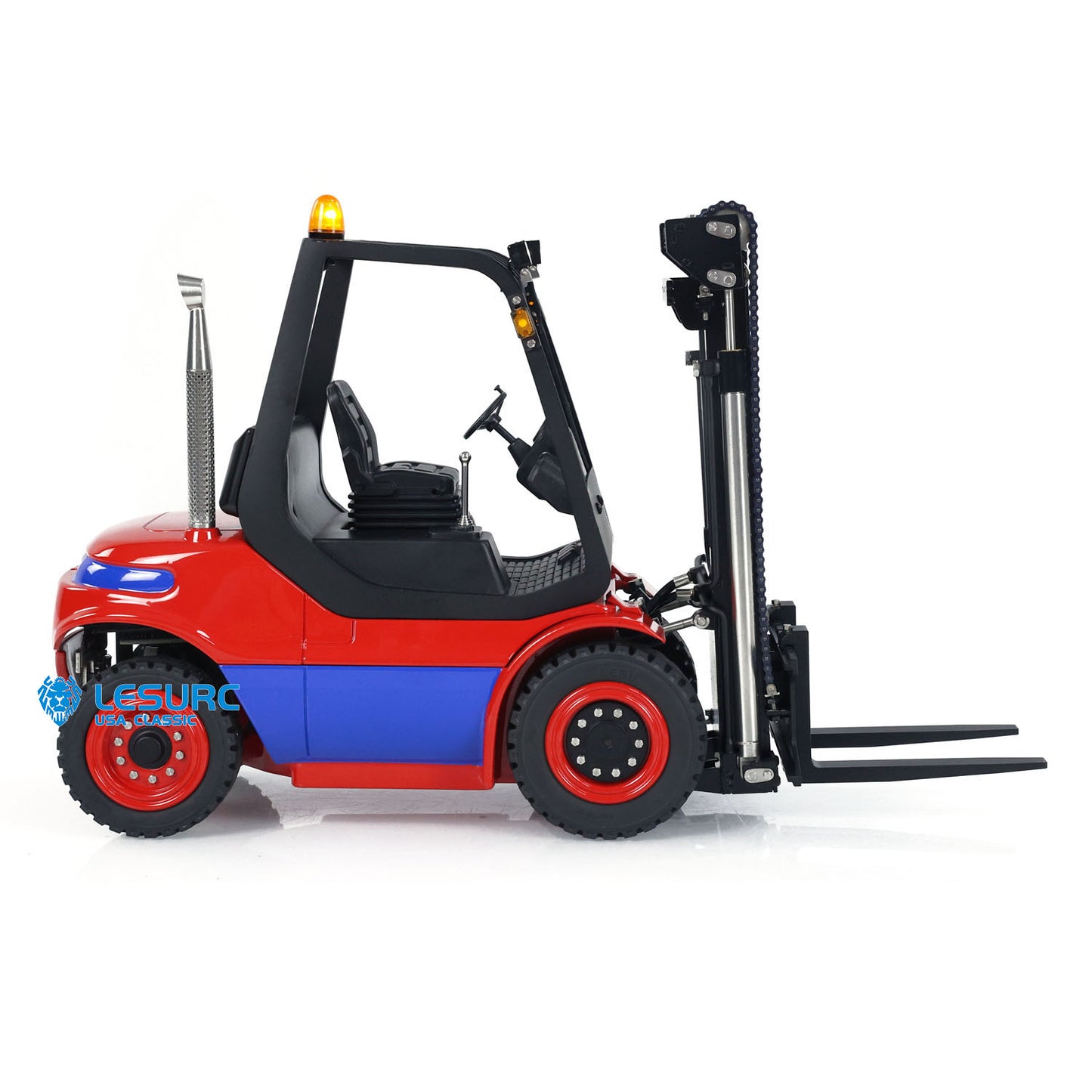 LESU A0002 1/14 Metal RC Hydraulic Forklift with FlySky I6S Radio Controller Sound Light System for Remote Control Construction Vehicle Enthusiasts