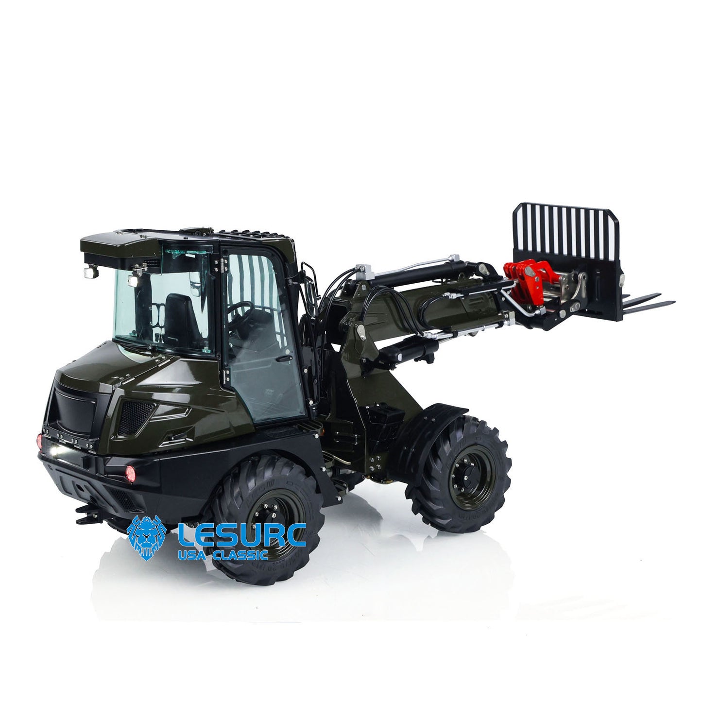 LESU Aoue AT1050 1/14 Metal RC Hydraulic Telescopic Fork Loader A0016 with FlySky I6S Radio Controller Light Sound for Scale Model Collectors