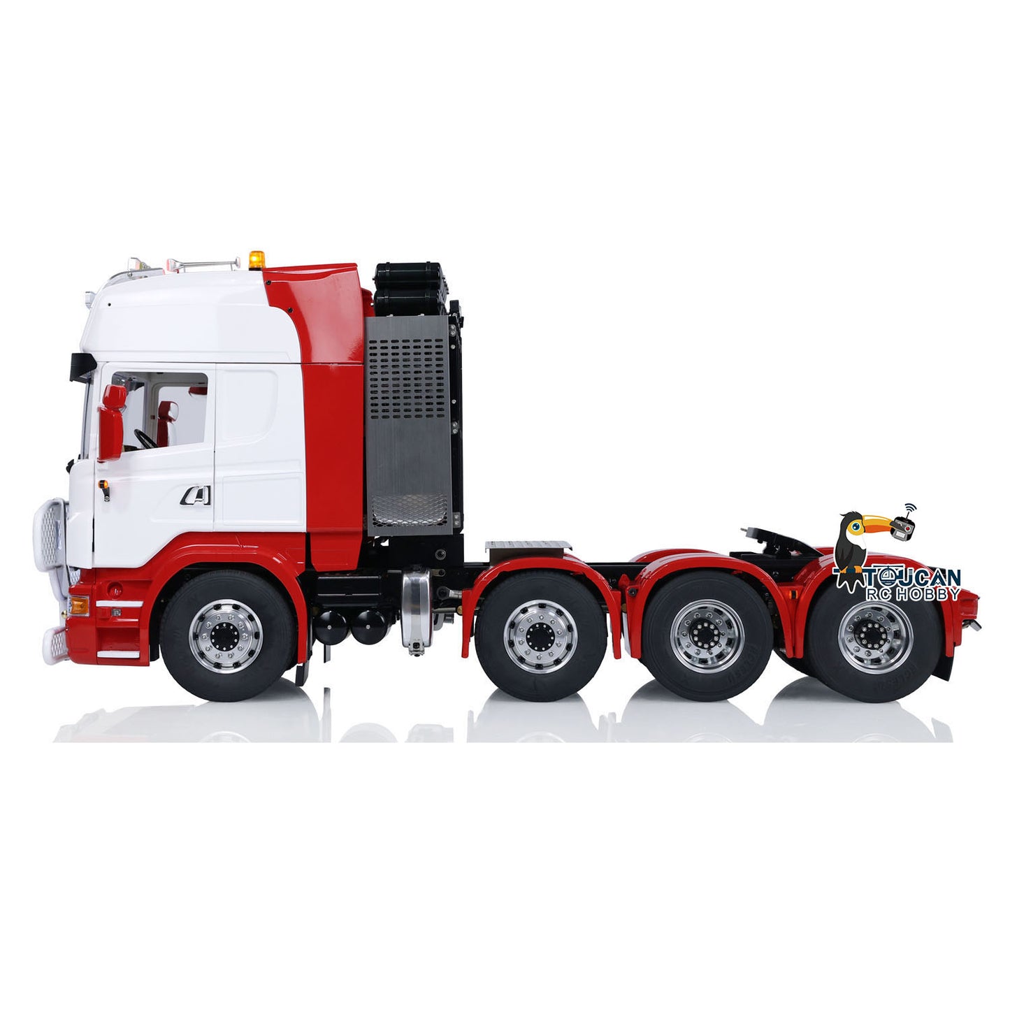 1/14 RC Tractor Truck Radio Control Car LESU 8X8 Metal Chassis Model 2-speed Transmission Light Sound