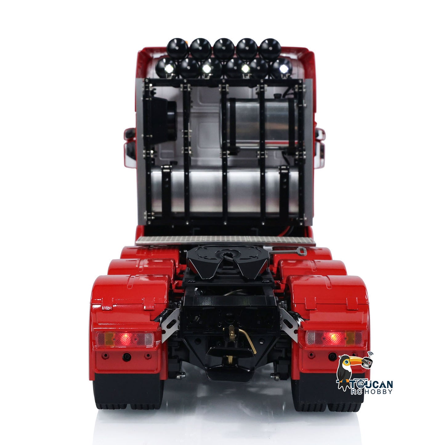 1/14 RC Tractor Truck Radio Control Car LESU 8X8 Metal Chassis Model 2-speed Transmission Light Sound