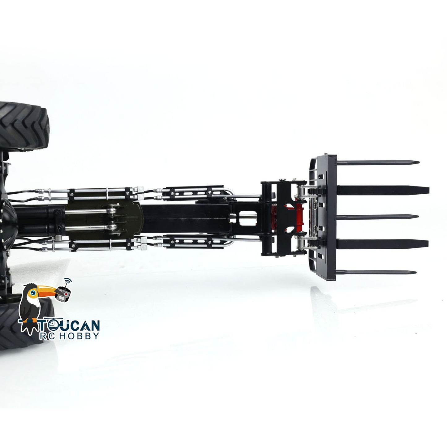 LESU 1/14 RC Hydraulic Telescopic Arm Loader AT1050 Tipper Construction Truck Model With 4 Wheel Drive I6S Radio System Fork
