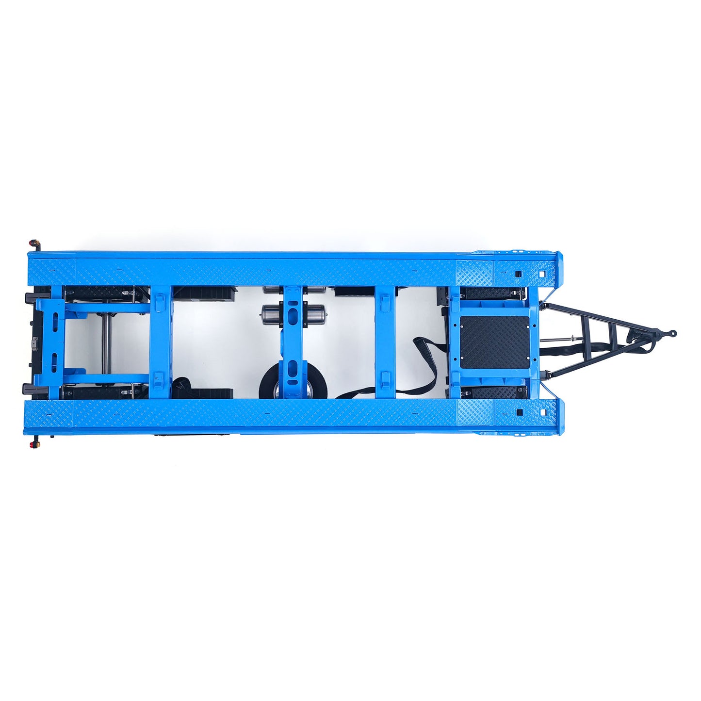 LESU A0065 Metal RC Trailer Painted Model Light System Front Wheel Steerable for 1/14 Remote Control Hydraulic Full Dump Truck