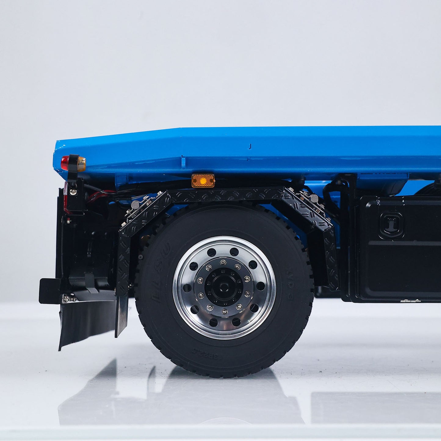LESU A0065 Metal RC Trailer Painted Model Light System Front Wheel Steerable for 1/14 Remote Control Hydraulic Full Dump Truck