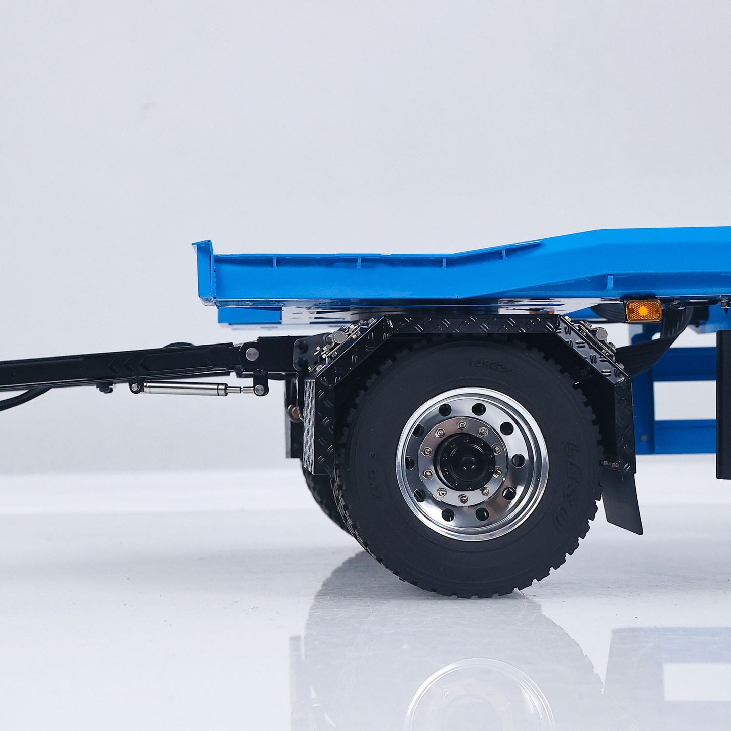 LESU A0065 Metal RC Trailer Painted Model Light System Front Wheel Steerable for 1/14 Remote Control Hydraulic Full Dump Truck