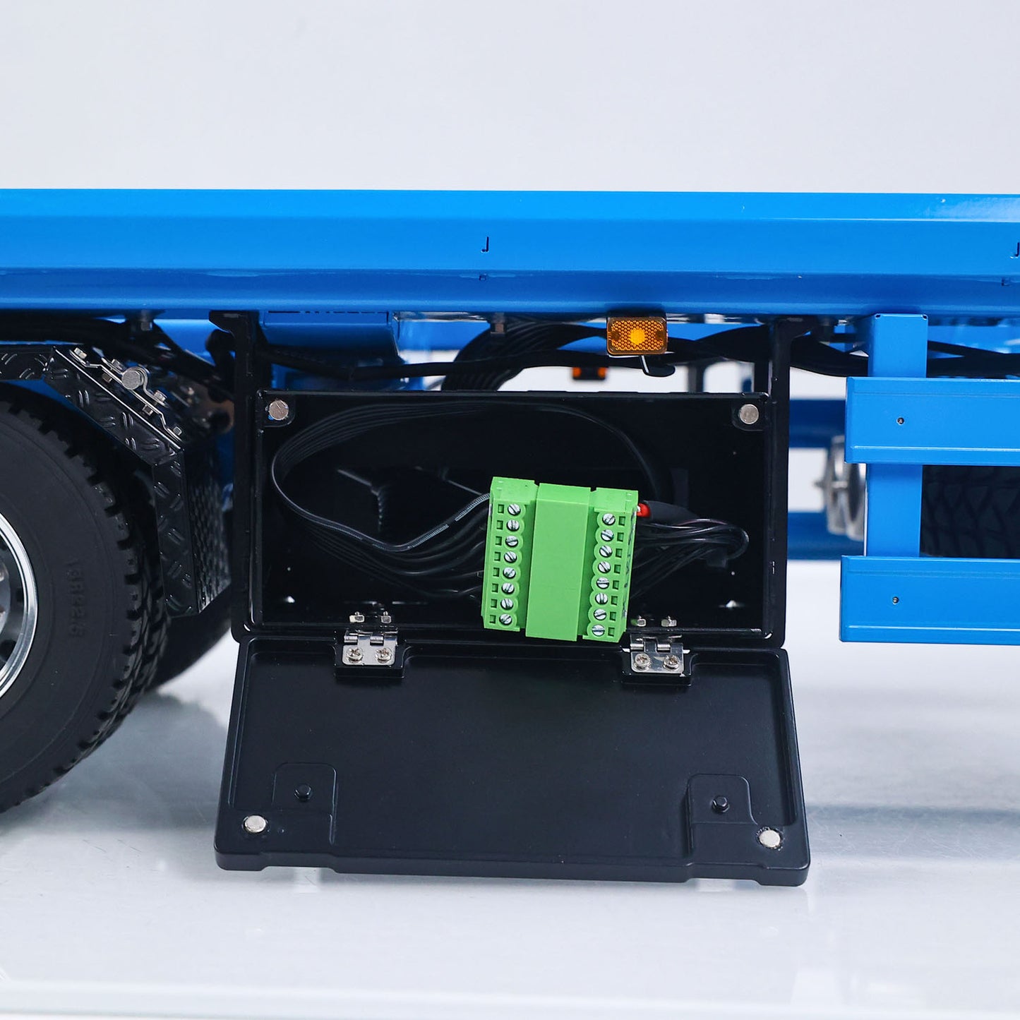 LESU A0065 Metal RC Trailer Painted Model Light System Front Wheel Steerable for 1/14 Remote Control Hydraulic Full Dump Truck