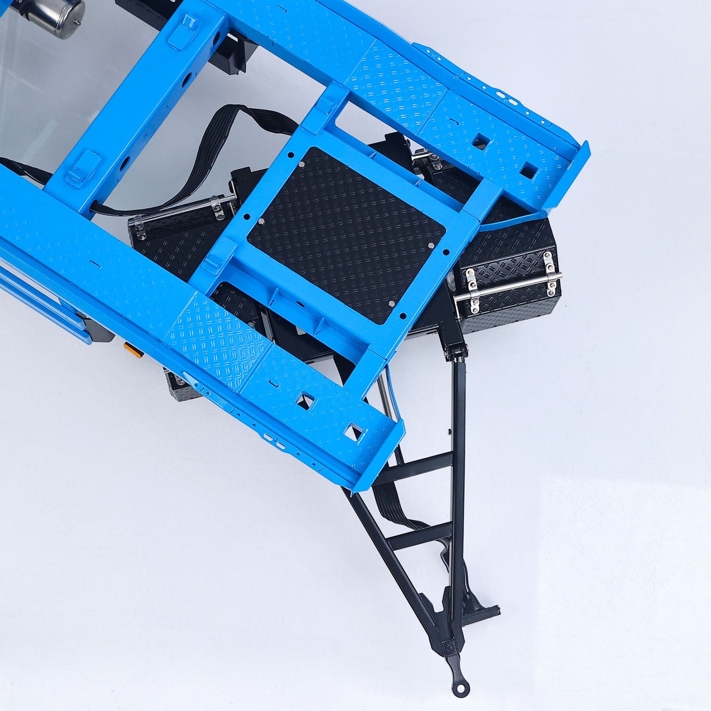 LESU A0065 Metal RC Trailer Painted Model Light System Front Wheel Steerable for 1/14 Remote Control Hydraulic Full Dump Truck