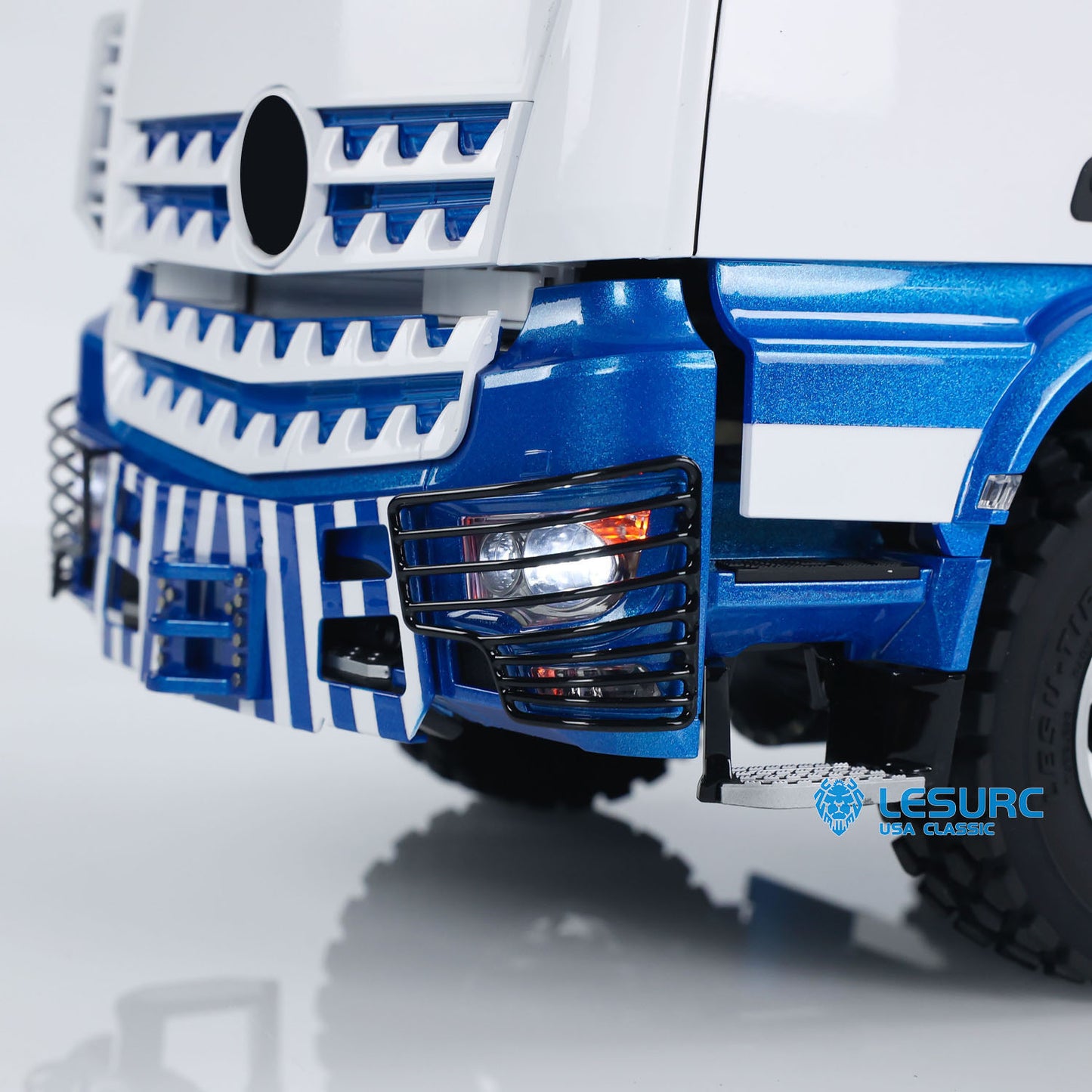 LESU Z0036 1/14 Metal 8x8 Hydraulic RC Roll On Off Dumper 2 Speed Transmission Differential Lock Sound Light System Front Hook