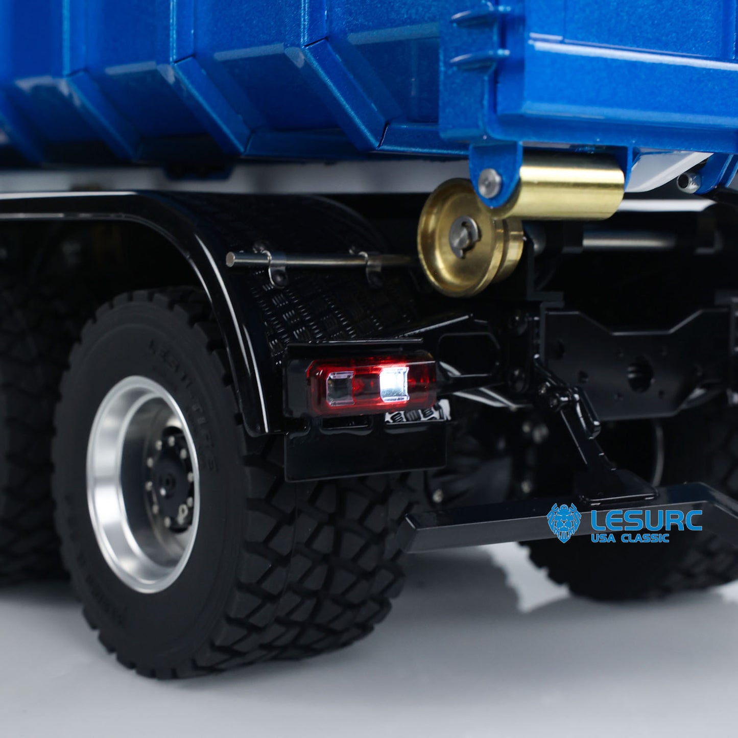 LESU Z0036 1/14 Metal 8x8 Hydraulic RC Roll On Off Dumper 2 Speed Transmission Differential Lock Sound Light System Front Hook