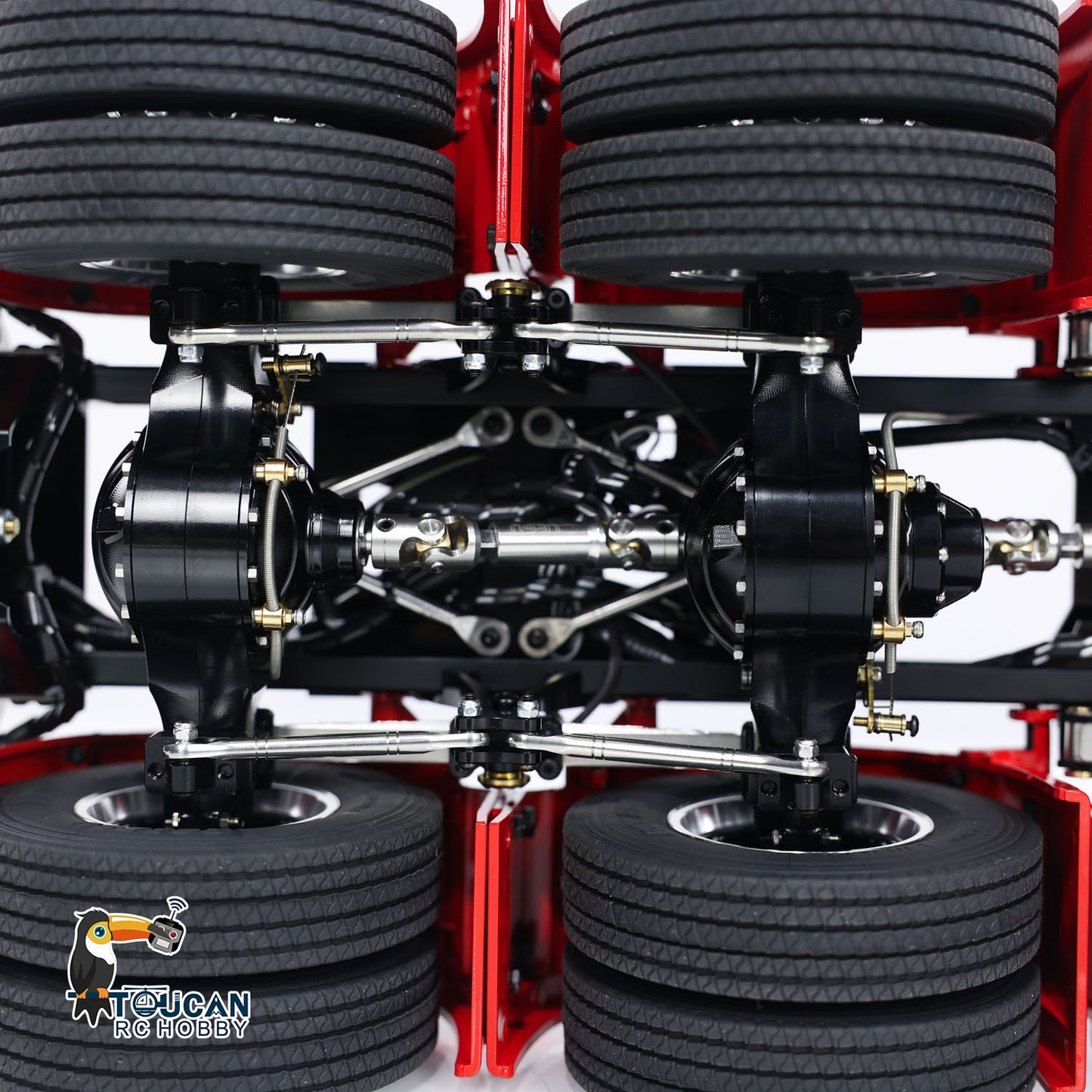 1/14 RC Tractor Truck Radio Control Car LESU 8X8 Metal Chassis Model 2-speed Transmission Light Sound