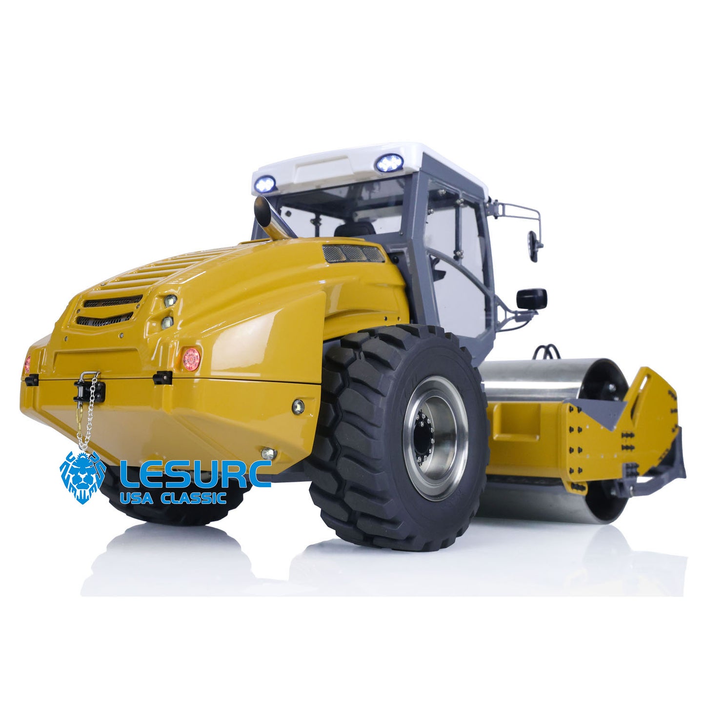 LESU Aoue-H13i 1/14 Metal RC Hydraulic Road Roller A0009 RTR with FlySky PL18EV Lite Radio Controller Light Sound for Model Collectors