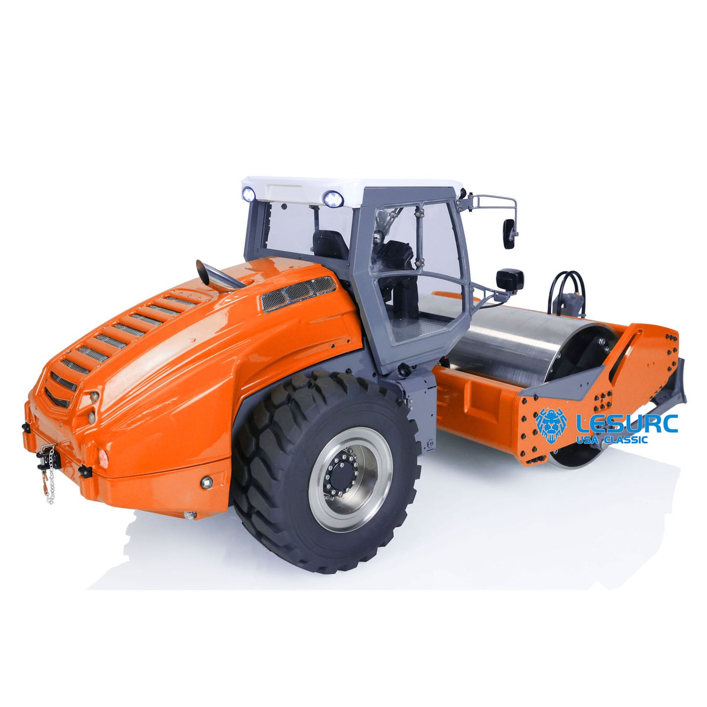 LESU Aoue-H13i 1/14 Metal RC Hydraulic Road Roller A0009 PNP with Towing hook Lock Differential Axles Light Sound for Dirt Tracks Hobbyists