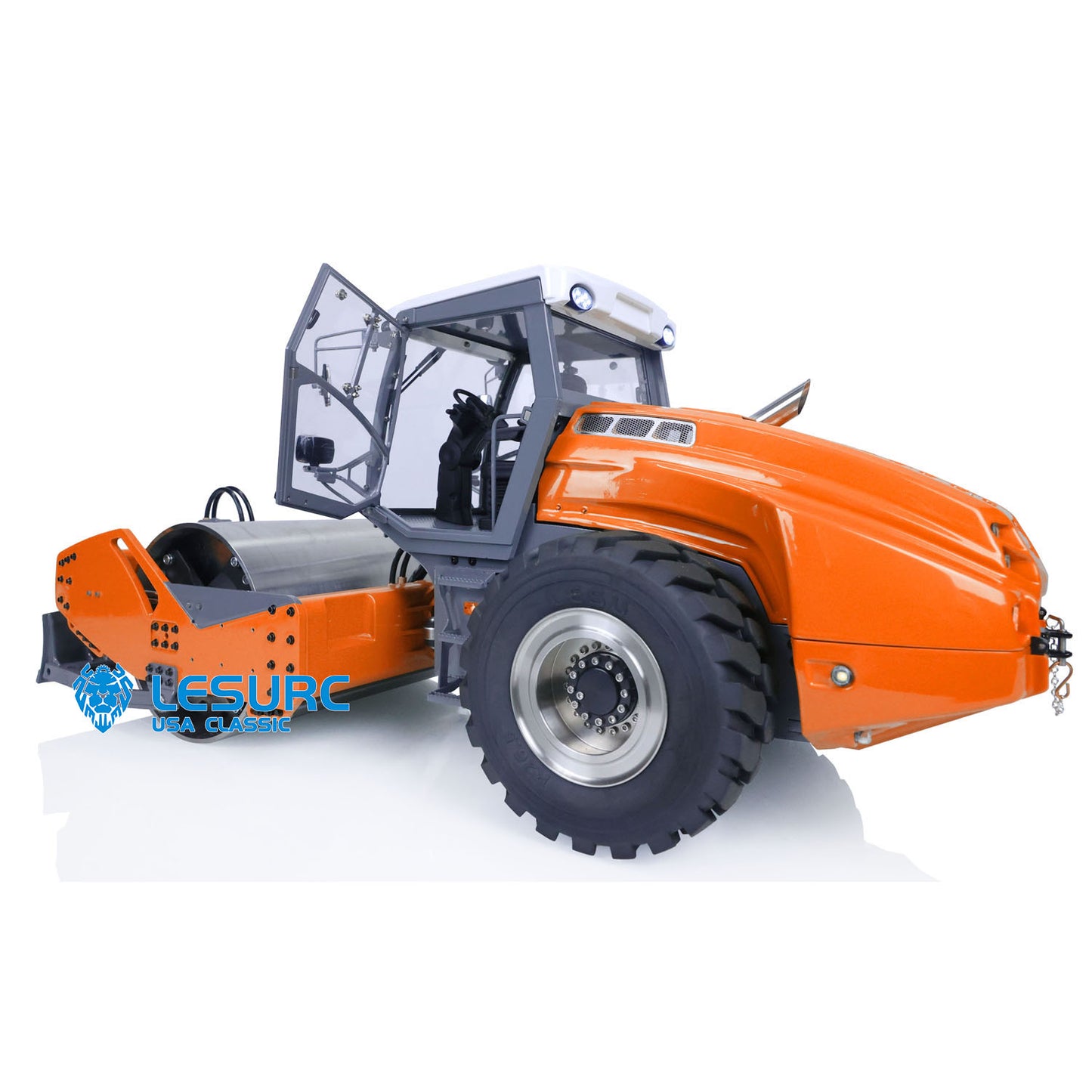 LESU Aoue-H13i 1/14 Metal RC Hydraulic Road Roller A0009 RTR with FlySky PL18EV Lite Radio Controller Light Sound for Model Collectors