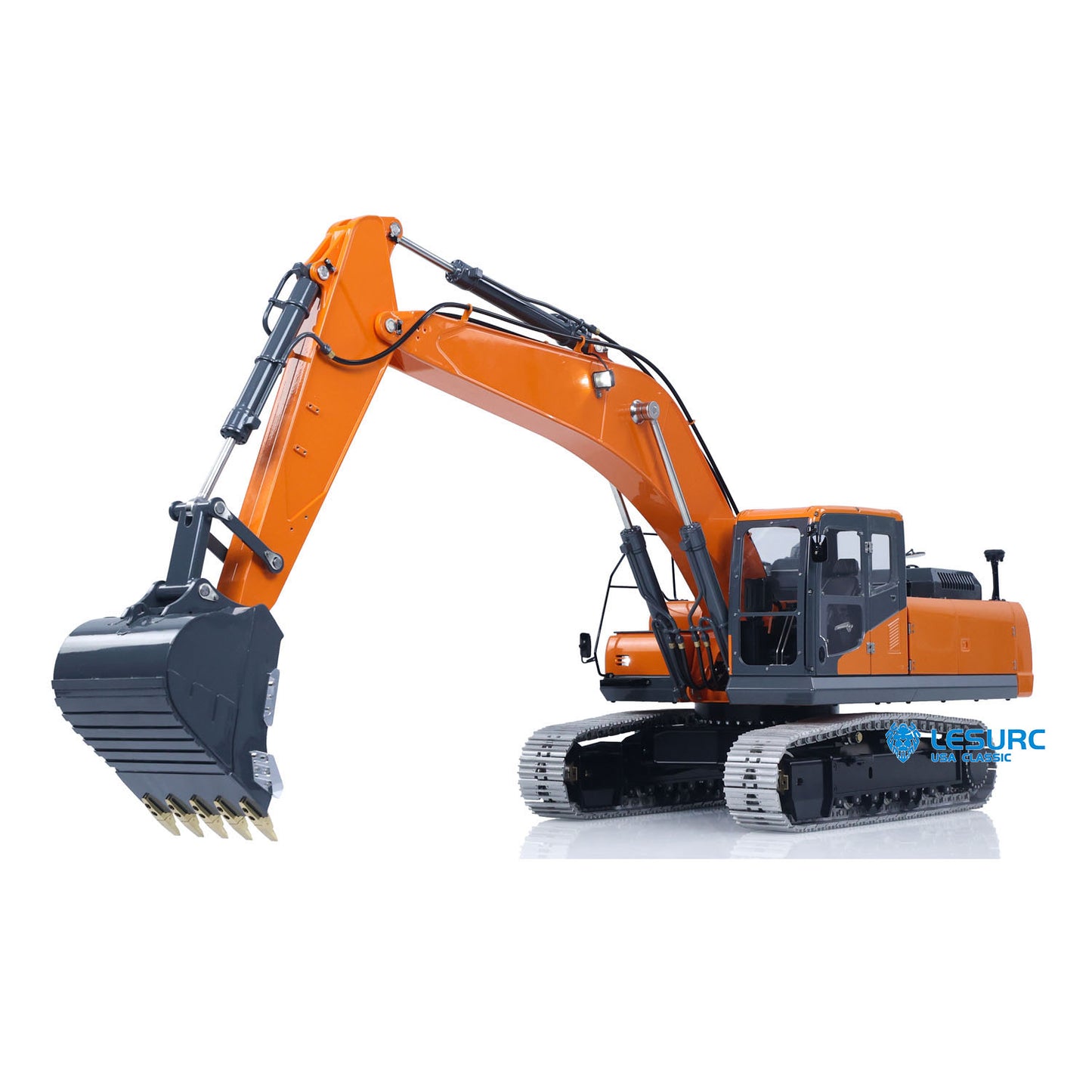 LESU 1/14 Remote Control Digger Metal RC DX350LC Hydraulic Excavator Aoue RTR Model 3CH Valve 4MPA Pump PL18EV Lite Battery