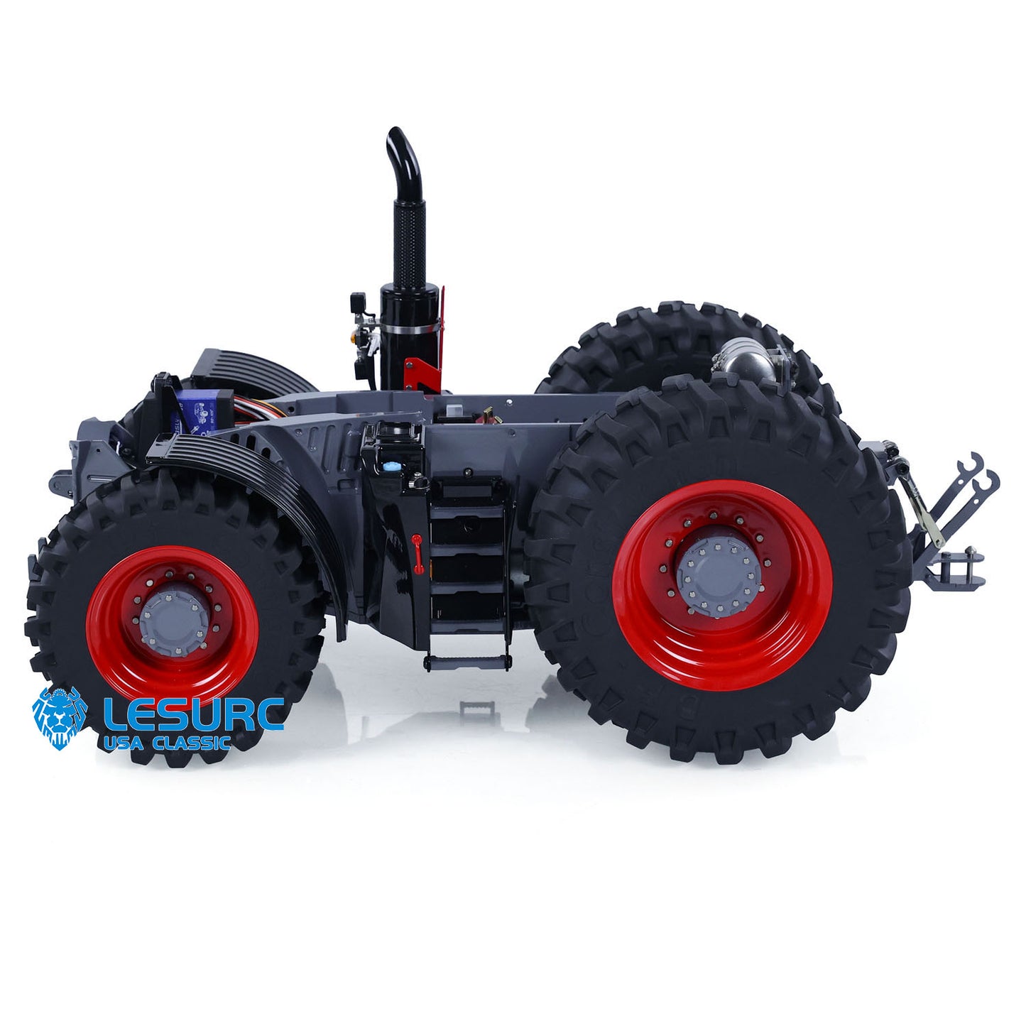 LESU A0005 1/16 4x4 Metal Chassis with Hooks Central Differential Light System for 1050 Walking Tractor Suitable to Scale Model Builders