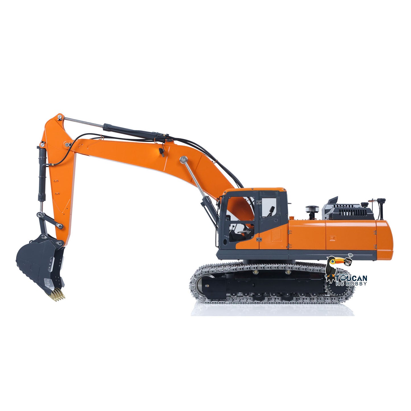 Pre-order Metal LESU 1/14 Remote Control Tracked 2Arms Hydraulic Excavator DX350LC Construction Vehicle Model With 3CH Valve Brushed Motor