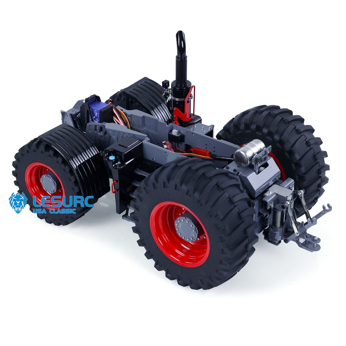 Metal Chassis 4X4 for 1/16 LESU 1050 RC Tractors DIY Radio Control Car Model Assembled Unpainted Accessory Differential Lock