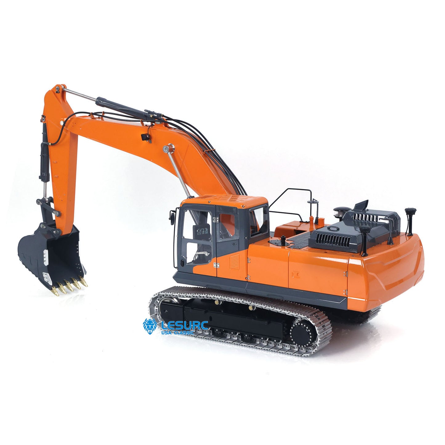 LESU 1/14 Remote Control Digger Metal RC DX350LC Hydraulic Excavator Aoue RTR Model 3CH Valve 4MPA Pump PL18EV Lite Battery