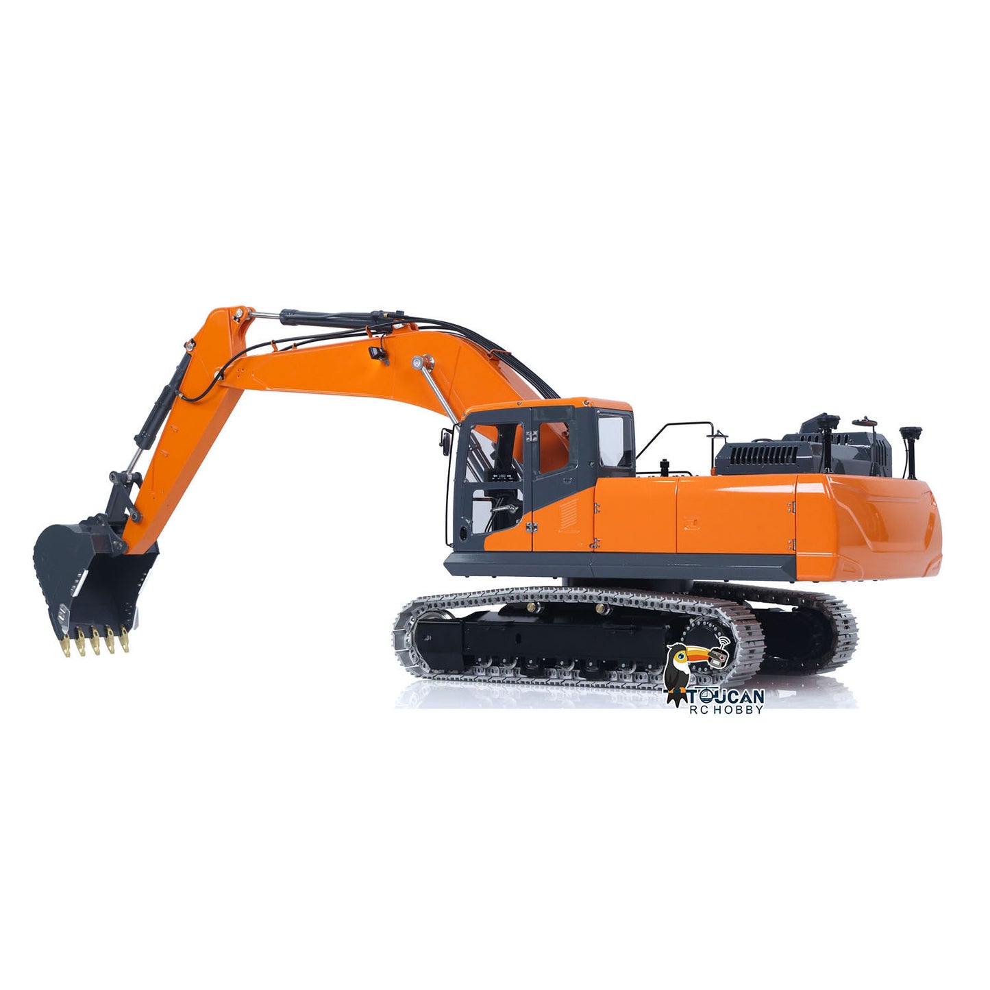 Pre-order Metal LESU 1/14 Remote Control Tracked 2Arms Hydraulic Excavator DX350LC Construction Vehicle Model With 3CH Valve Brushed Motor